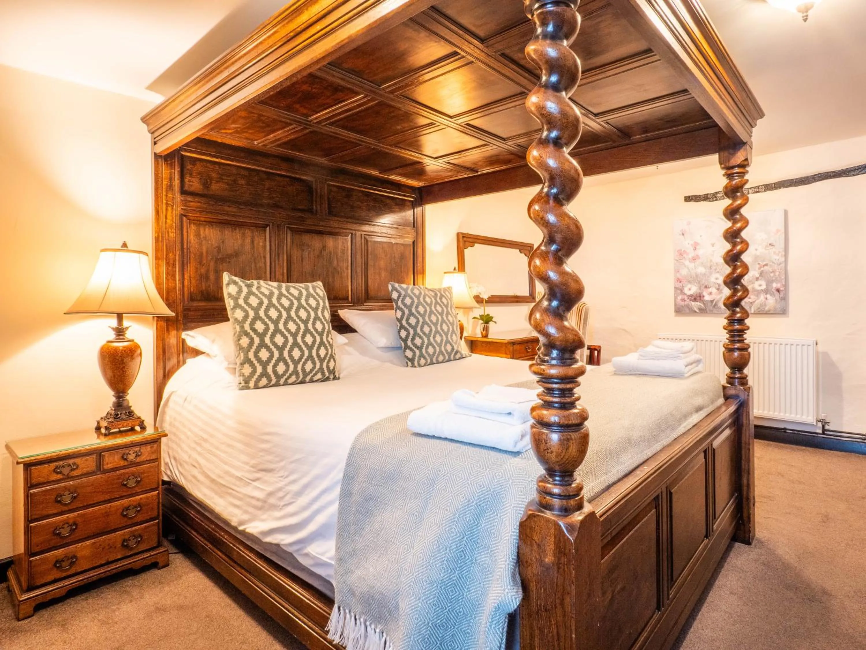 Bed in The Black Boy Inn