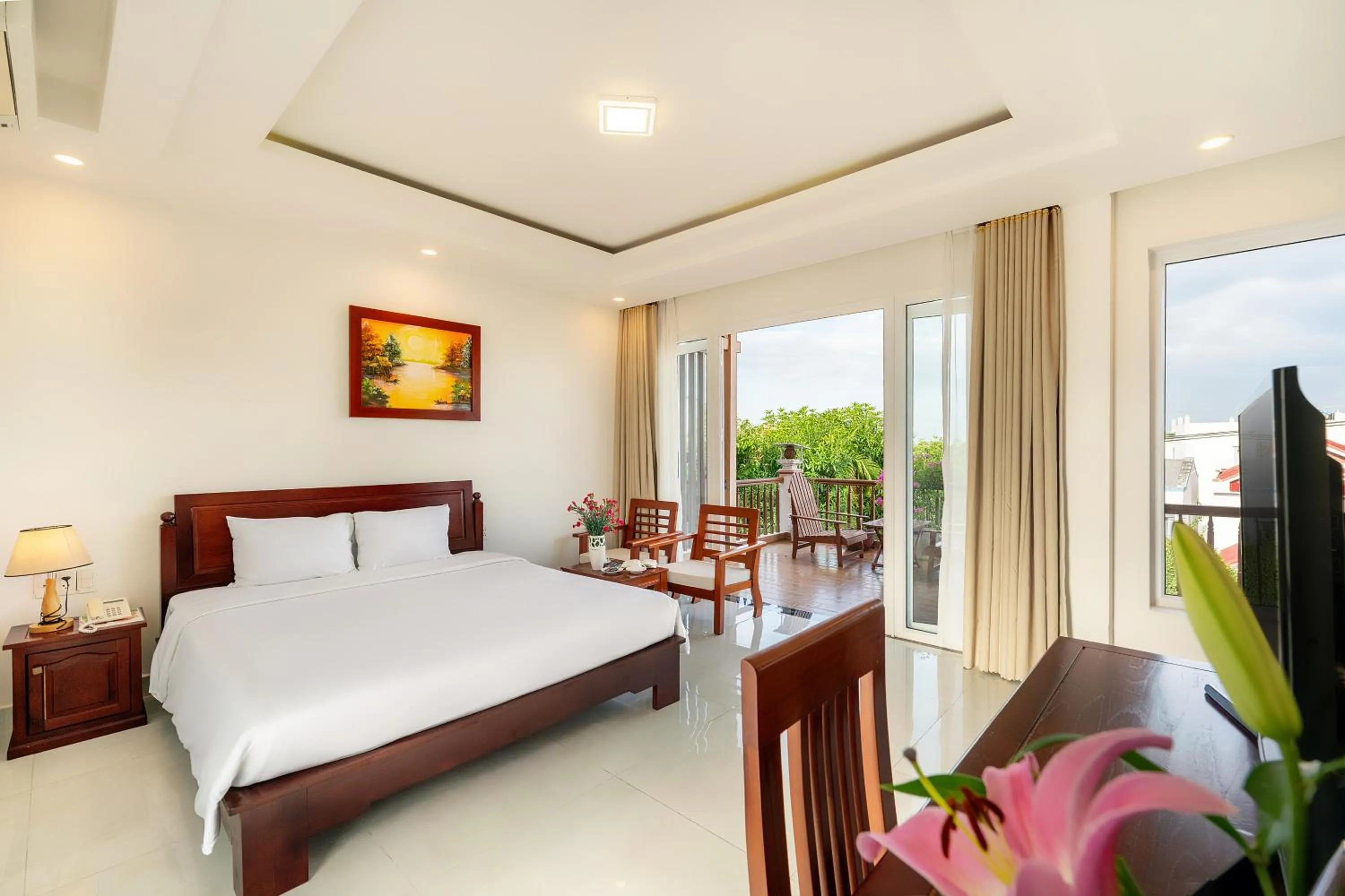 View (from property/room), Bed in Hoi An Palmy Villa