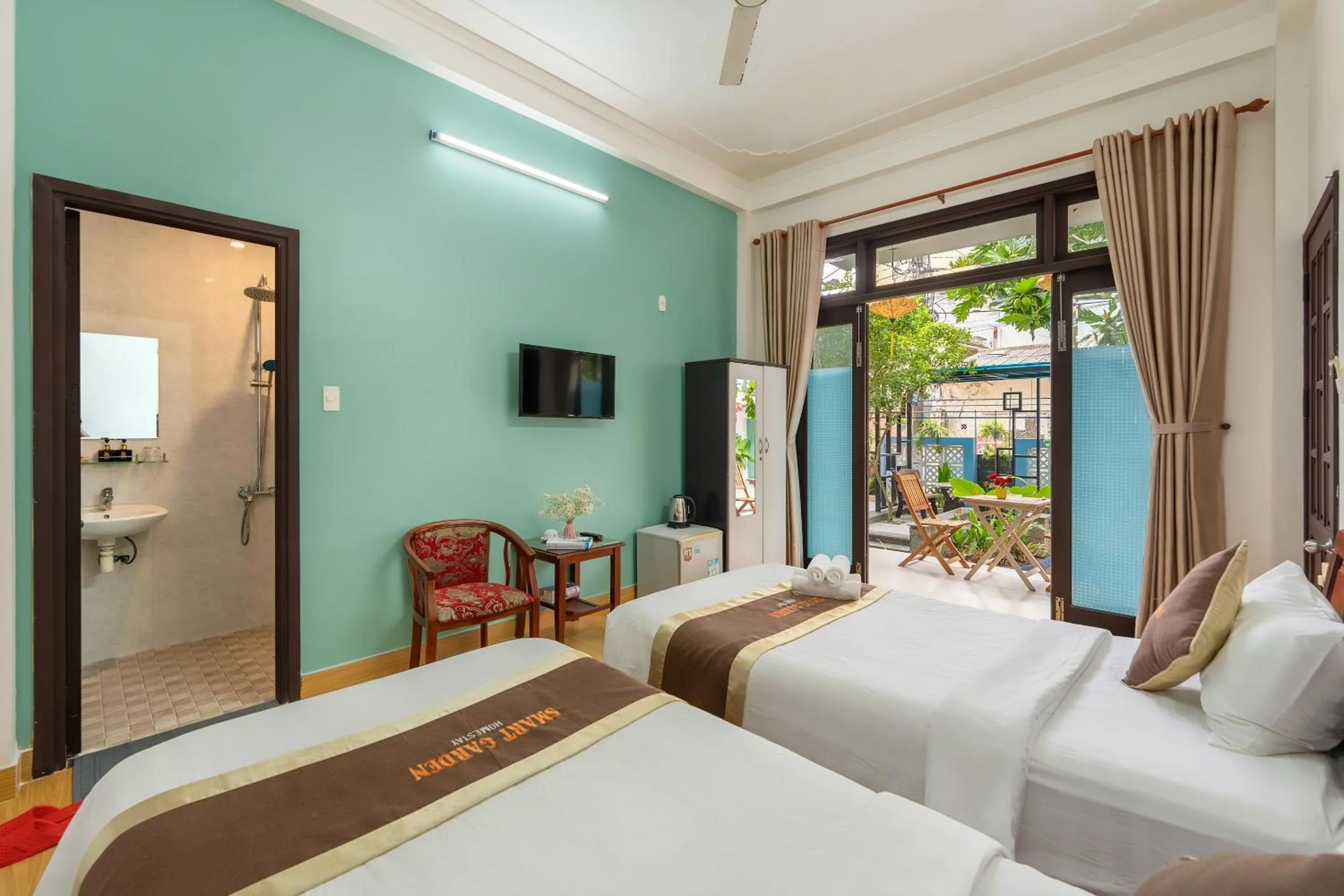 Bed in Smart Garden Homestay