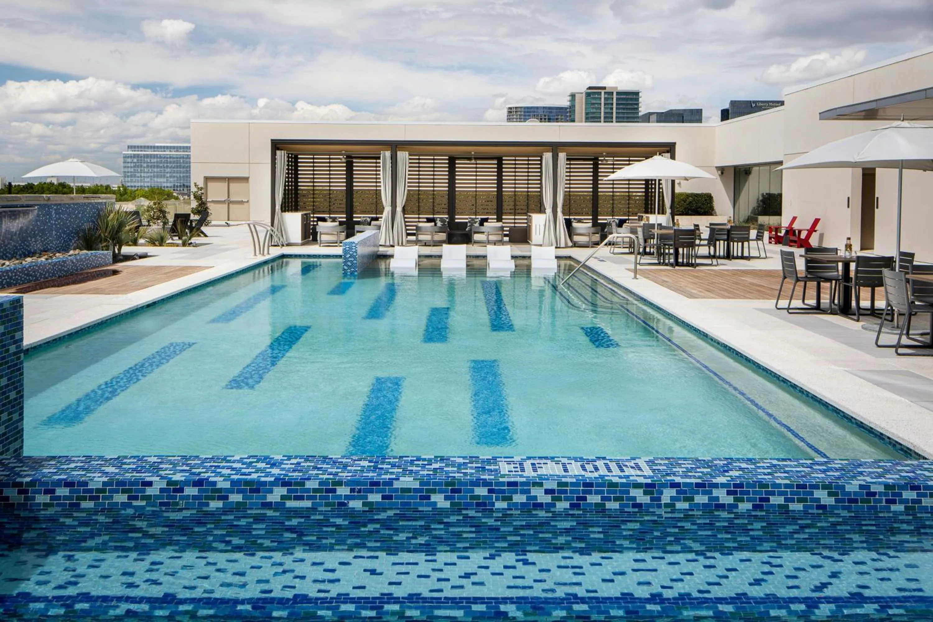 Swimming pool in Renaissance Dallas at Plano Legacy West Hotel