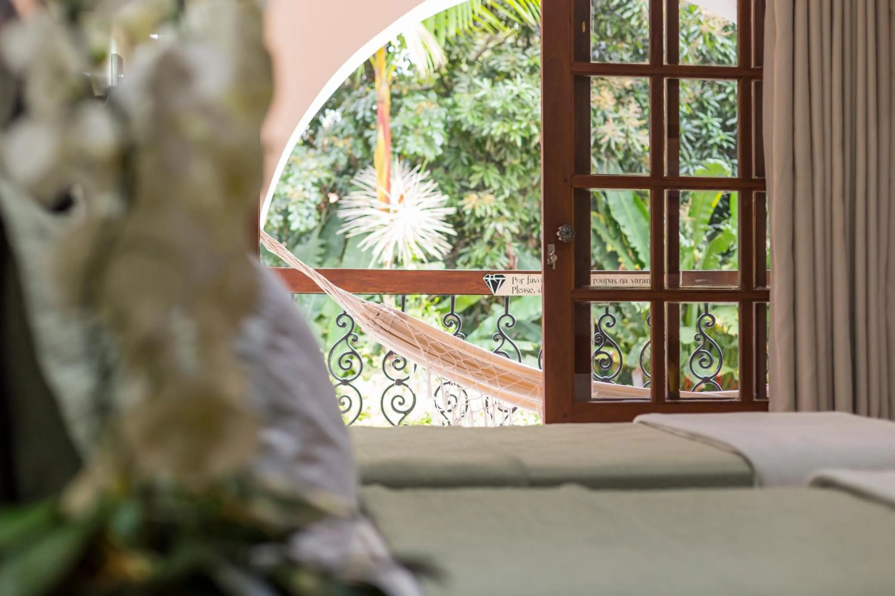 Balcony/Terrace, Bed in Terra dos Diamantes Hotel