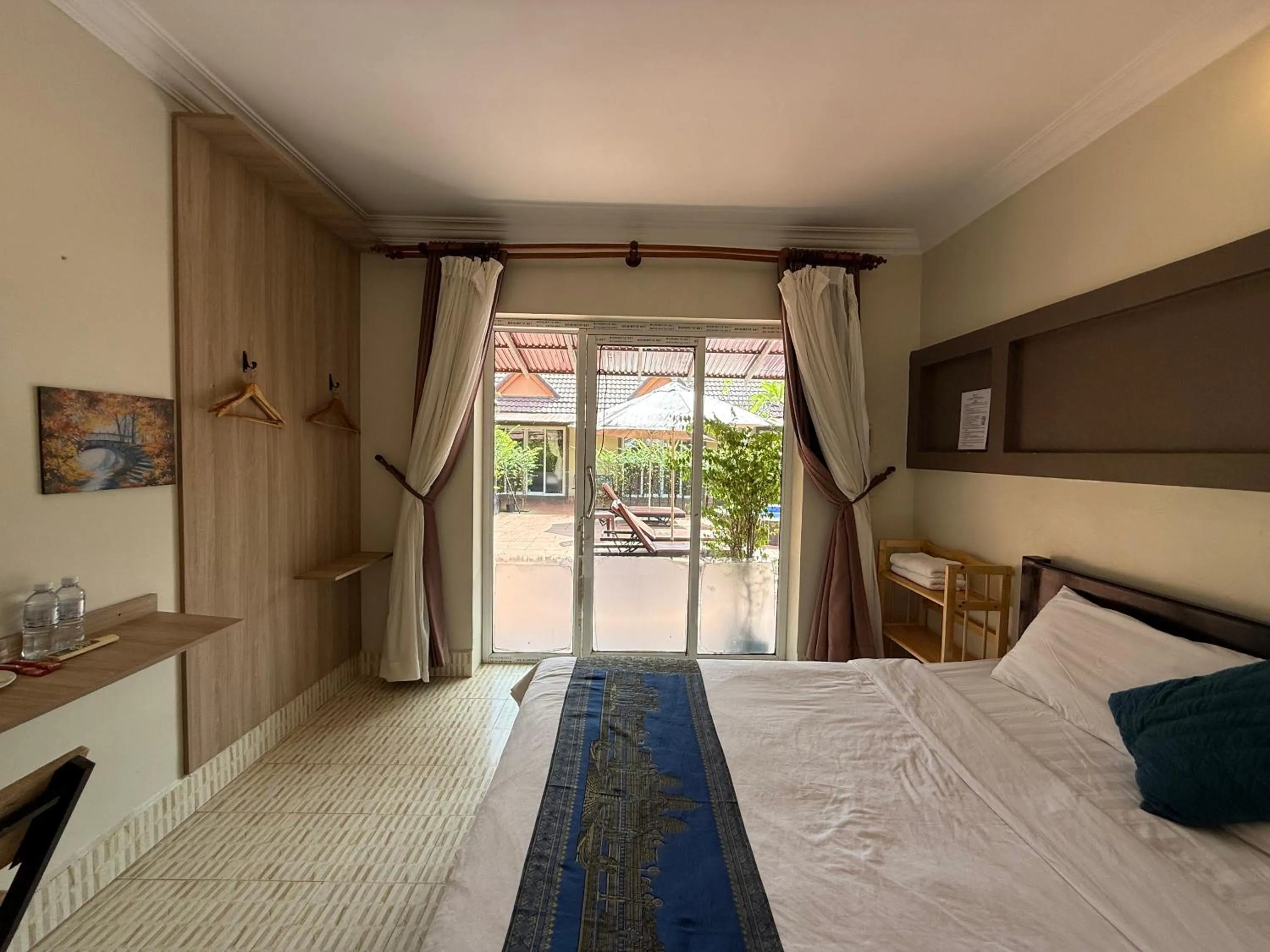 Bed in Hello Kampot Resort