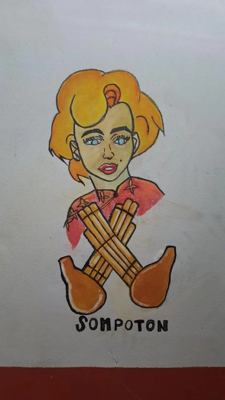 Decorative detail in Ranau Backpackers Hostel