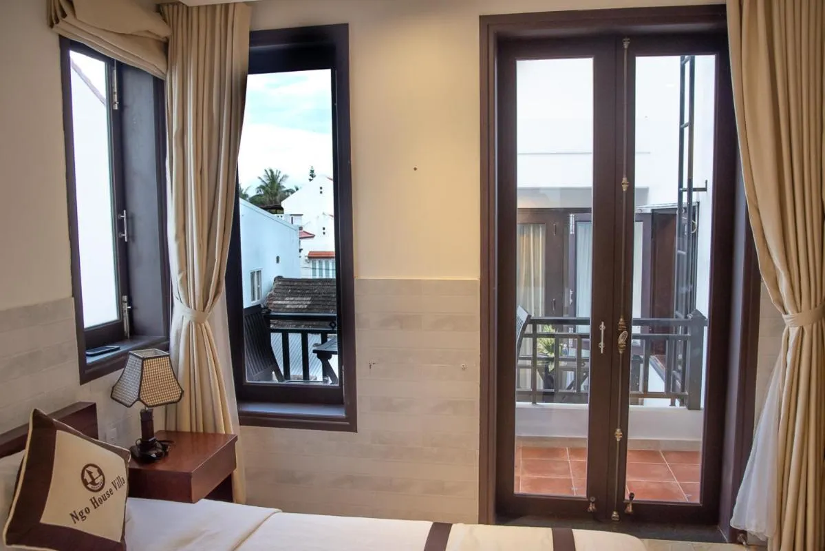 Balcony/Terrace, Bed in Ngo House Villa
