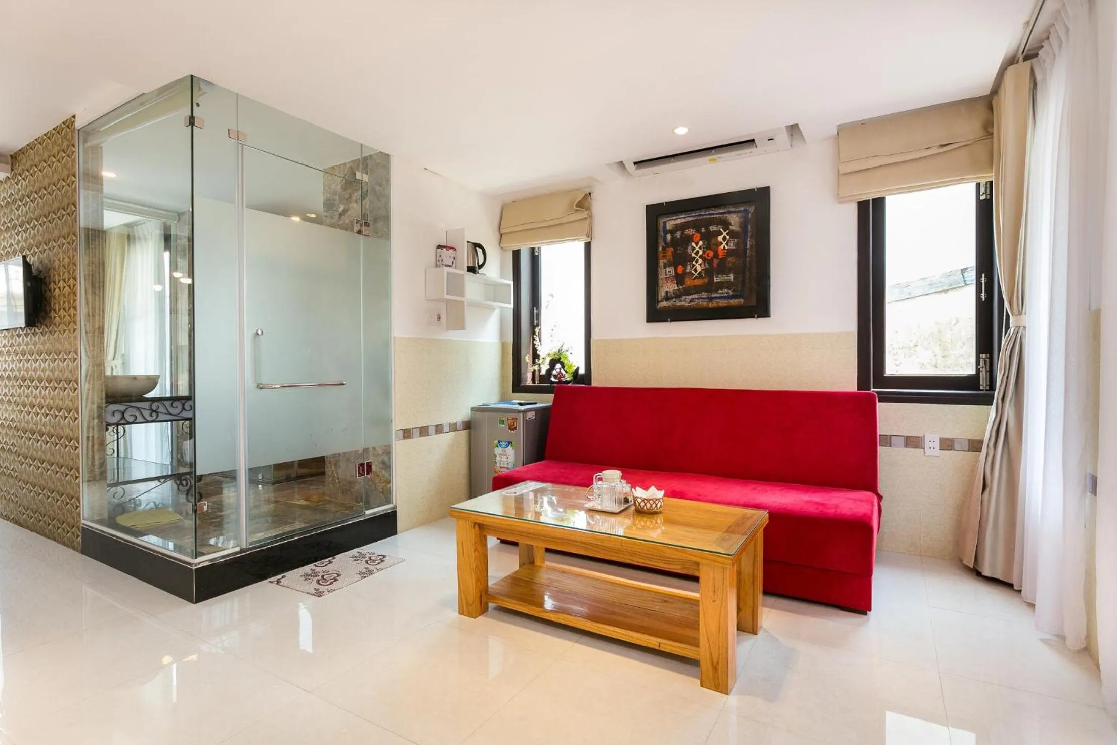 Seating area in Ngo House Villa