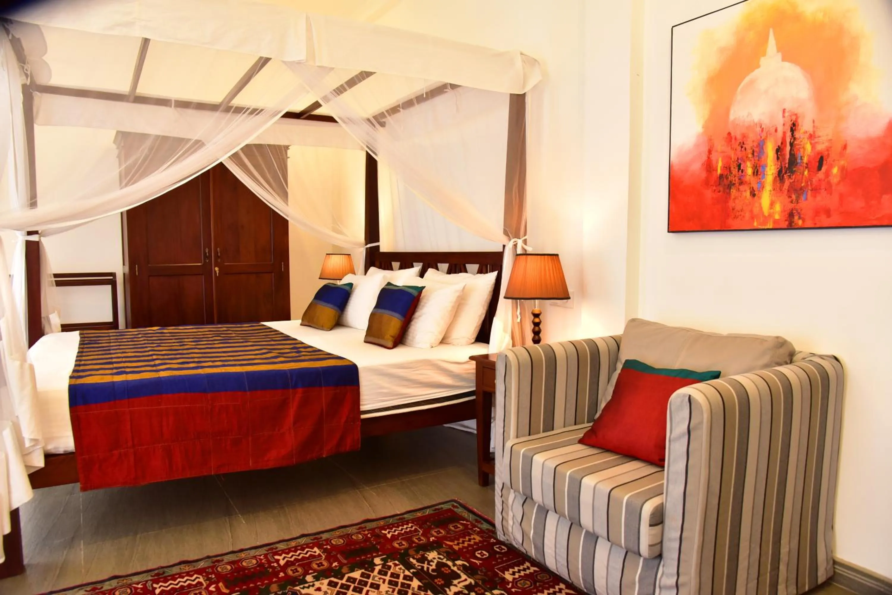 Bed in Boutique Villa Shanthi