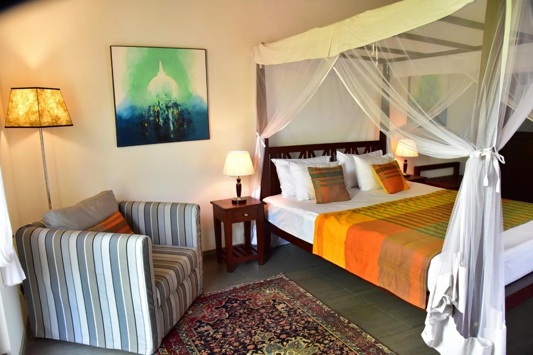 Bed in Boutique Villa Shanthi