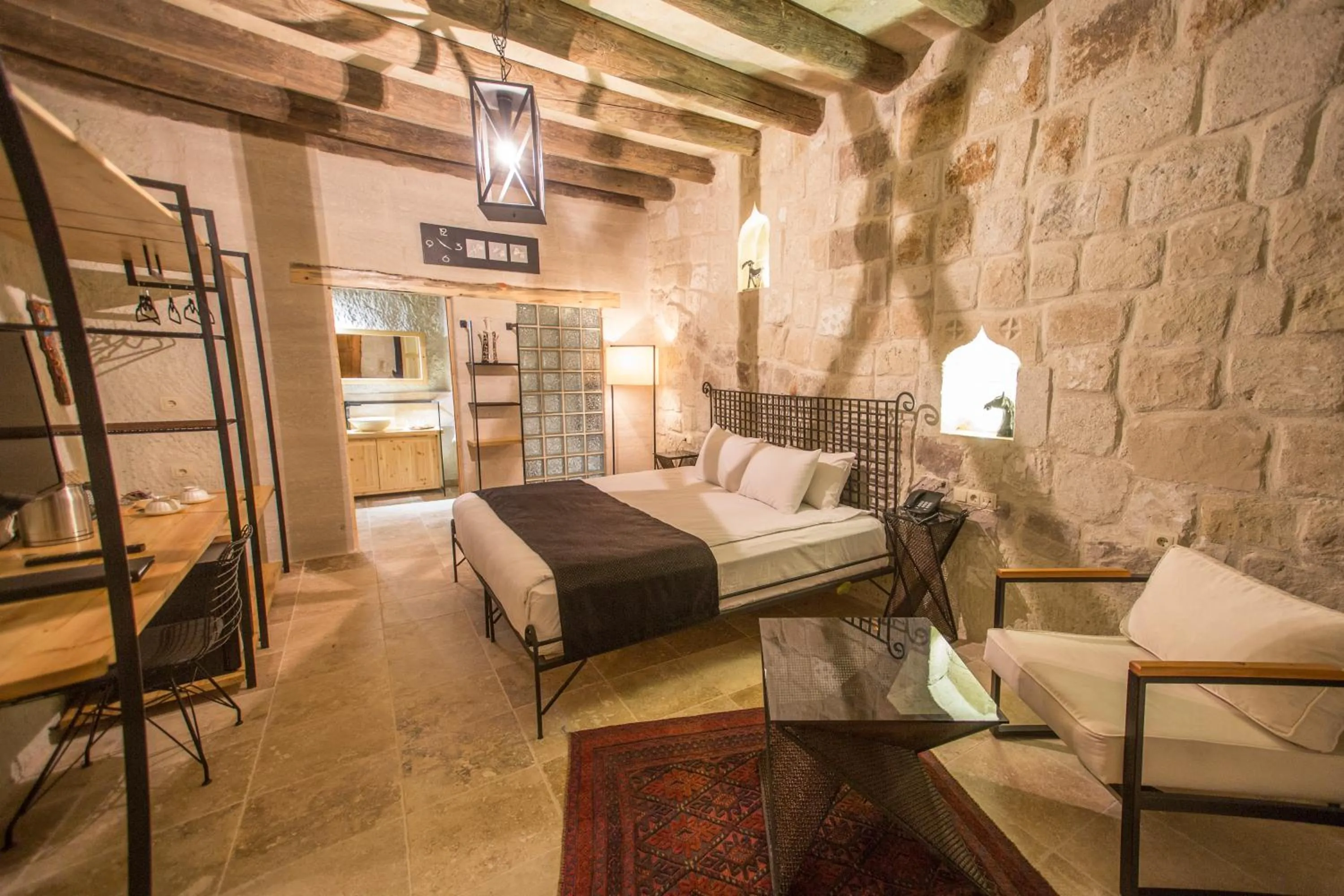 Bed in Agarta Cave Hotel