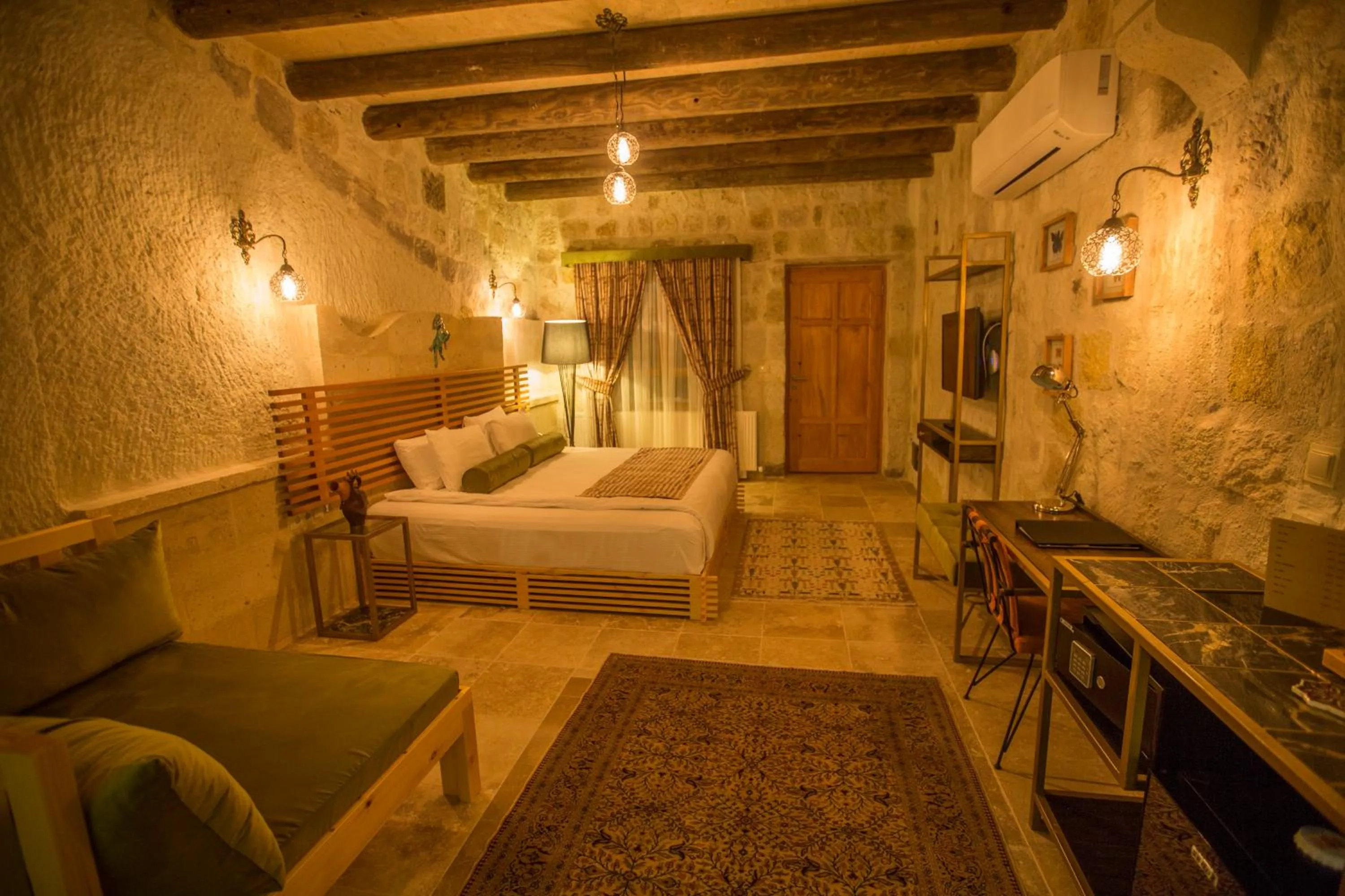 Bed in Agarta Cave Hotel