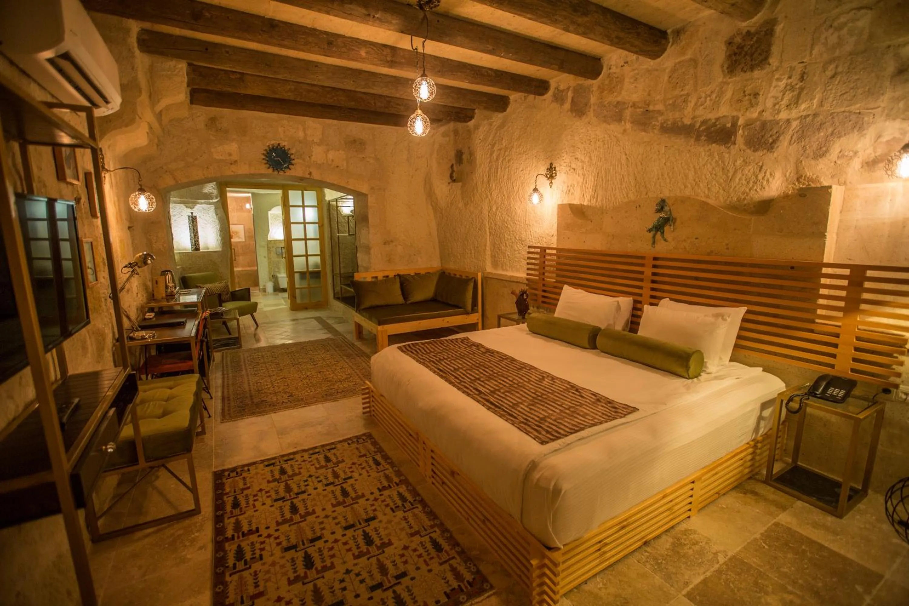 Bed in Agarta Cave Hotel