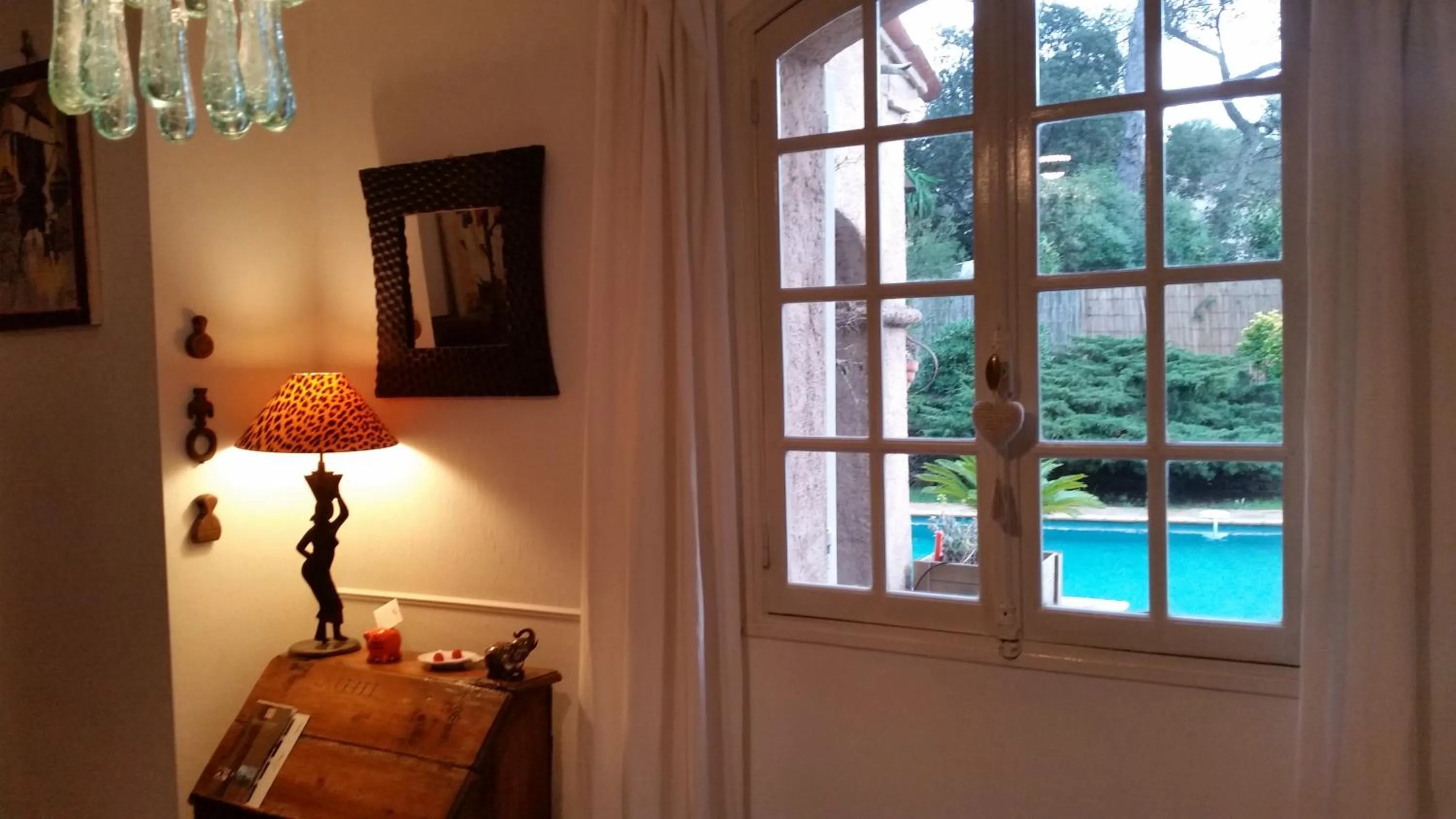 Pool view in La Douce Heure