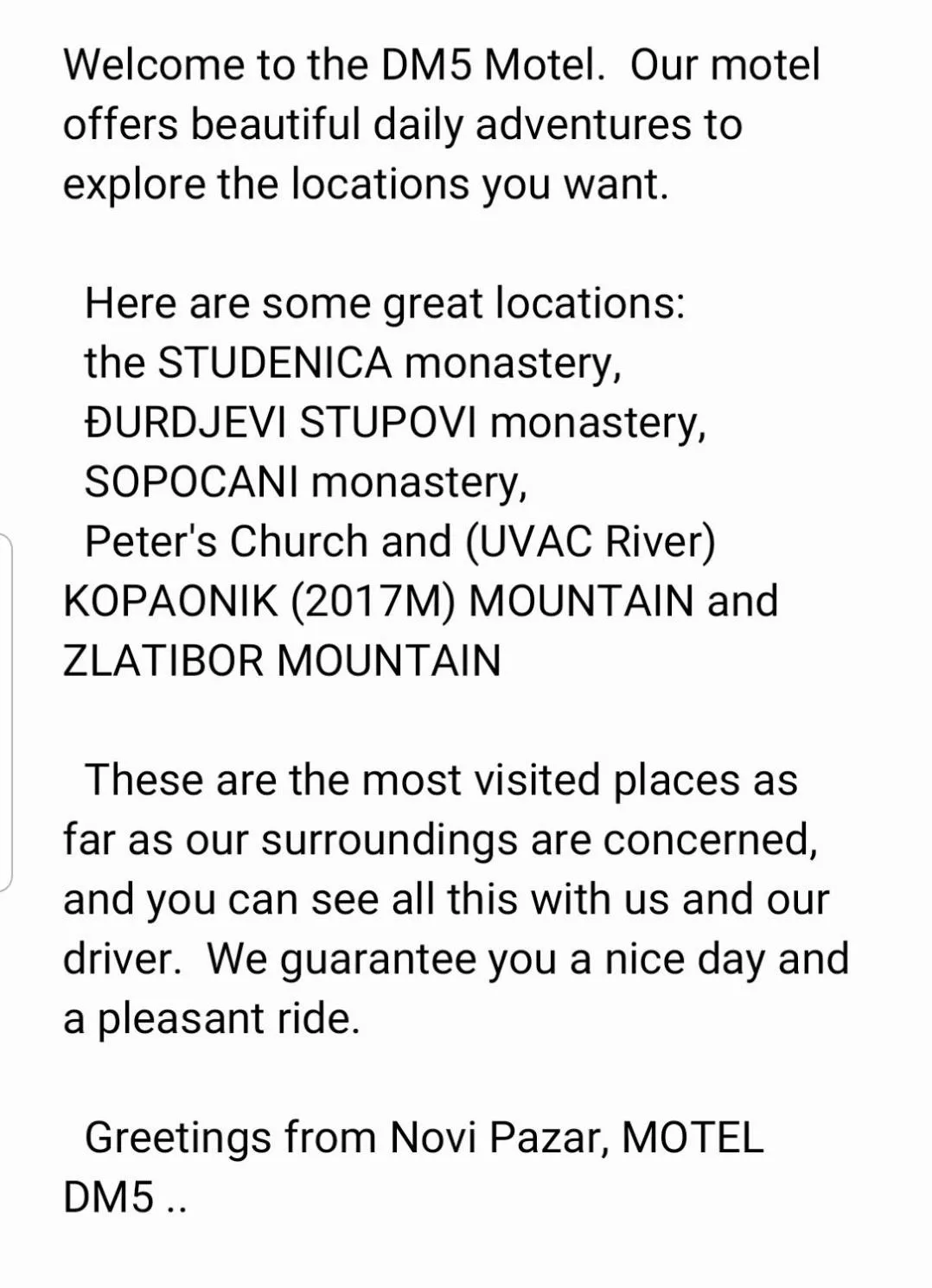 Prenociste&Restoran DM