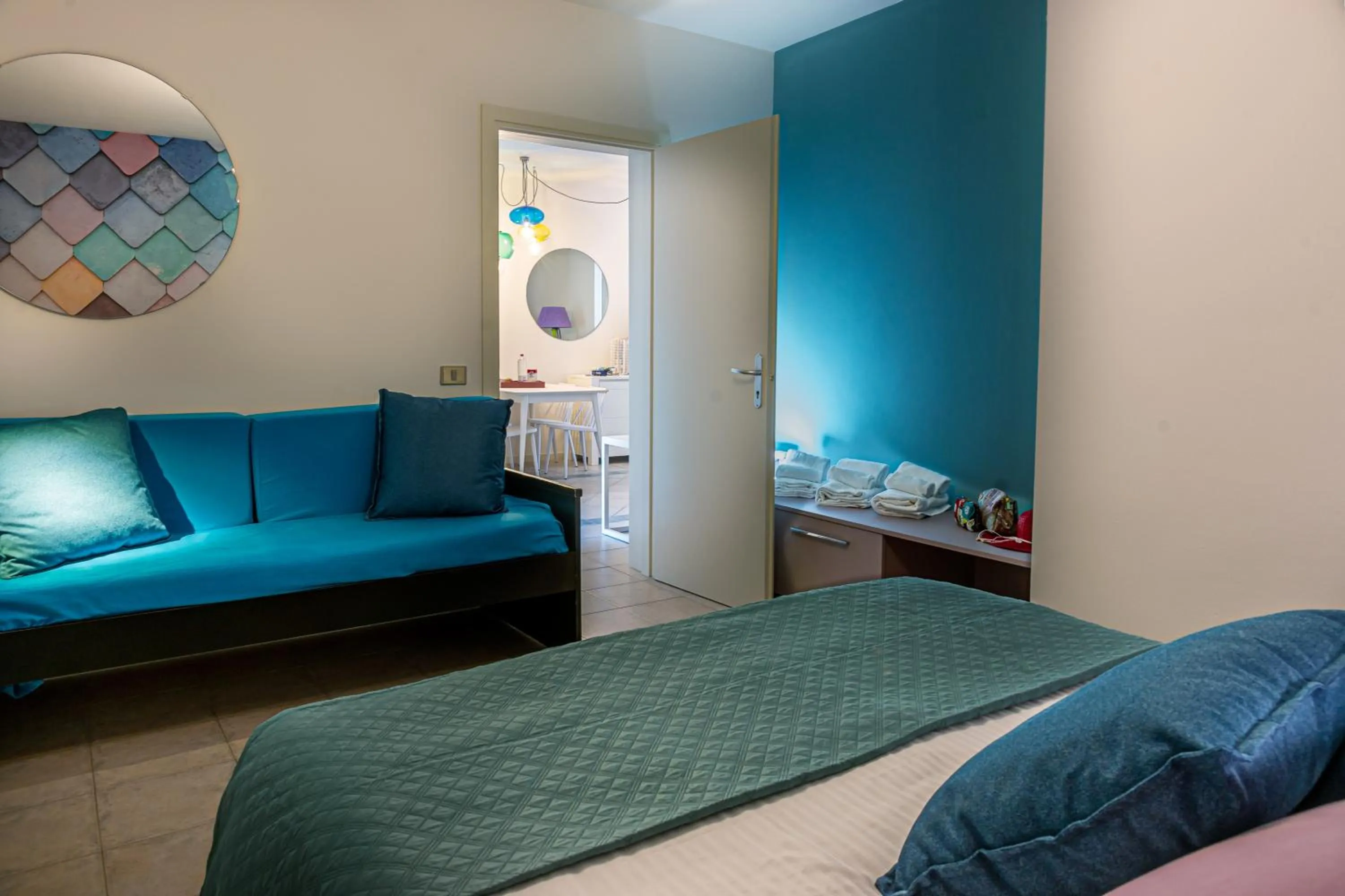 View (from property/room), Bed in Oleandri Suite Hotel