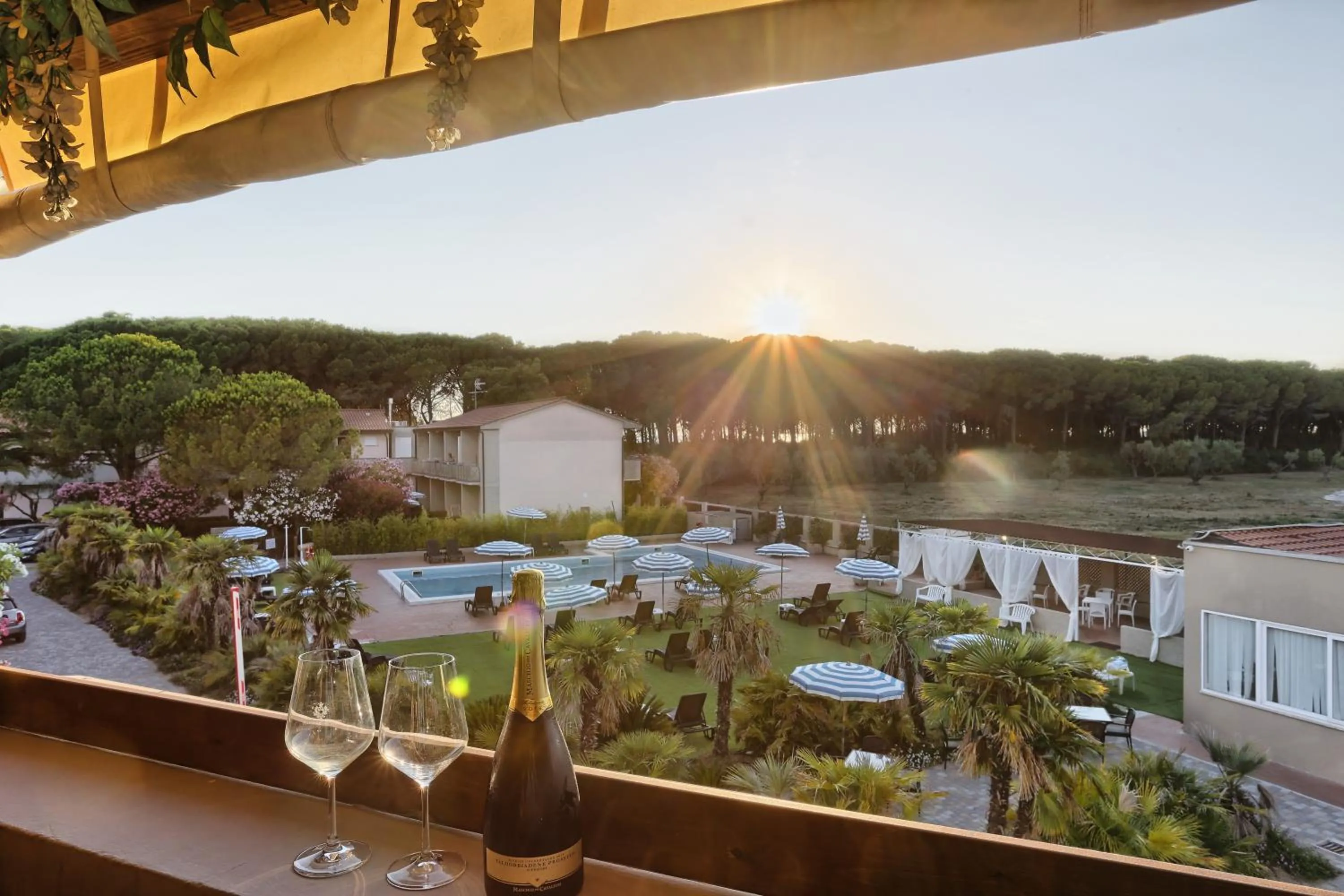 Pool view in Oleandri Suite Hotel