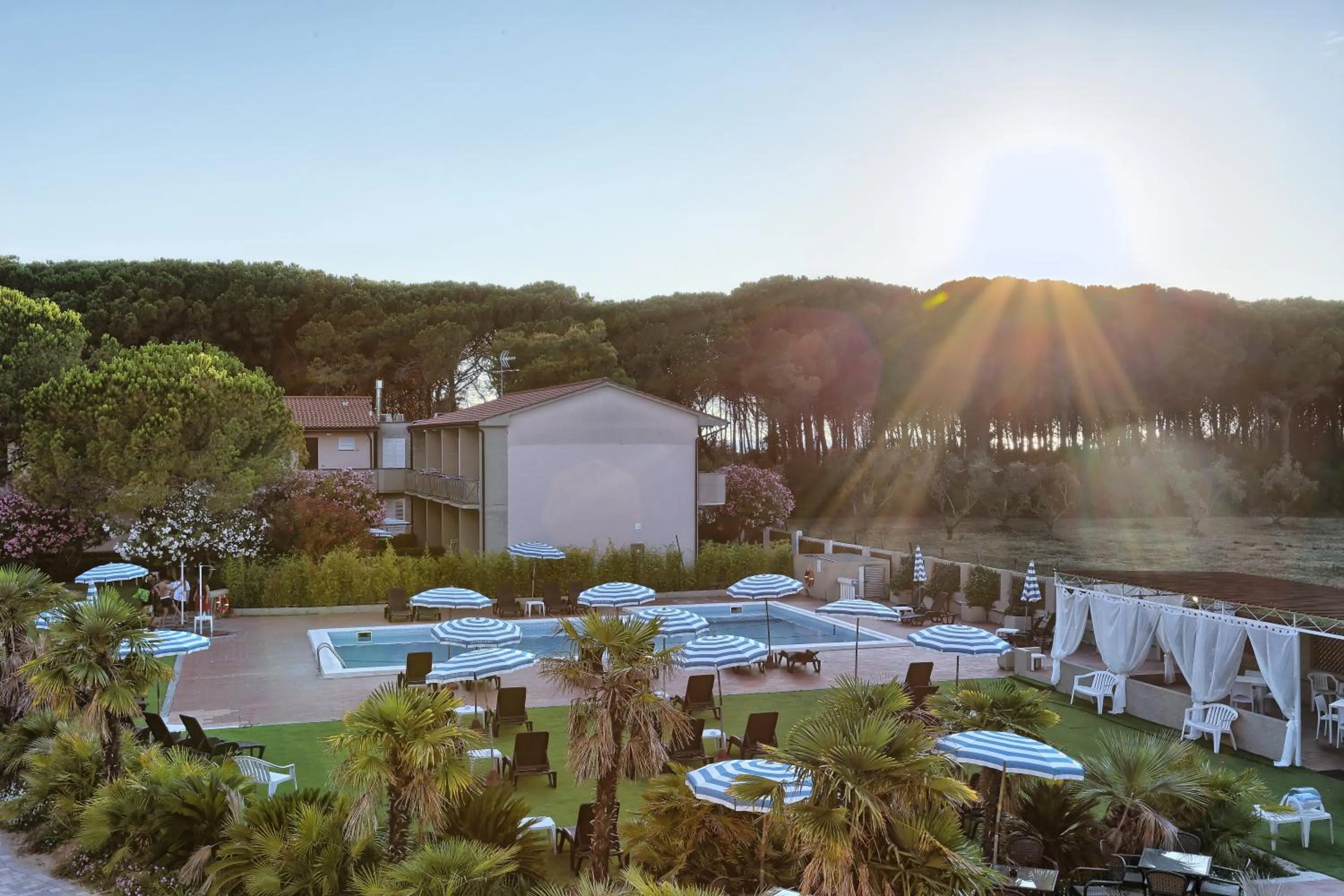 Pool view in Oleandri Suite Hotel