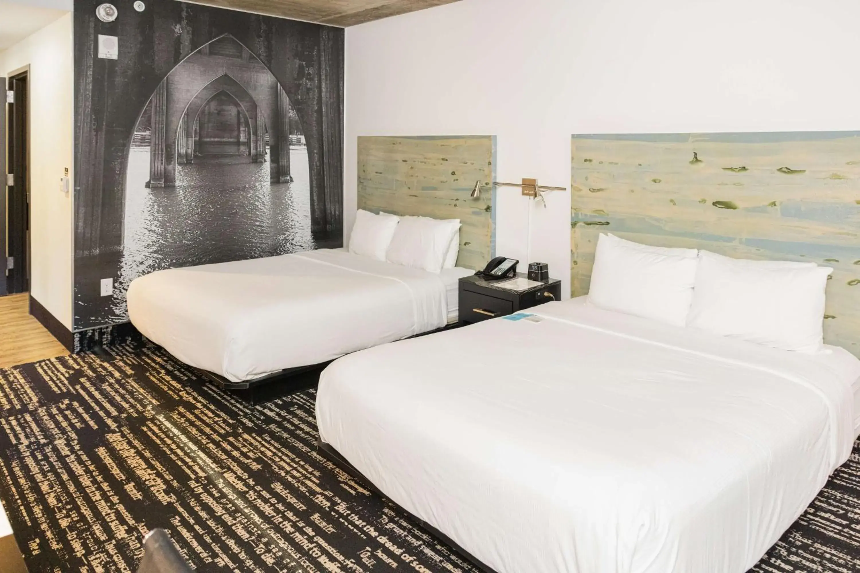 Corner Queen Room with Two Queen Beds - Mobility Accessible in Lorenzo Hotel Dallas, Tapestry Collection by Hilton Corner Queen Room with Two Queen Beds - Mobility Accessible in Lorenzo Hotel Dallas, Tapestry Collection by Hilton