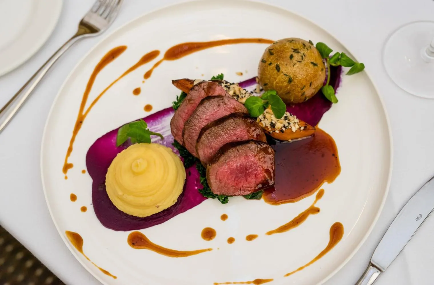 Food close-up in The Maids Head Hotel