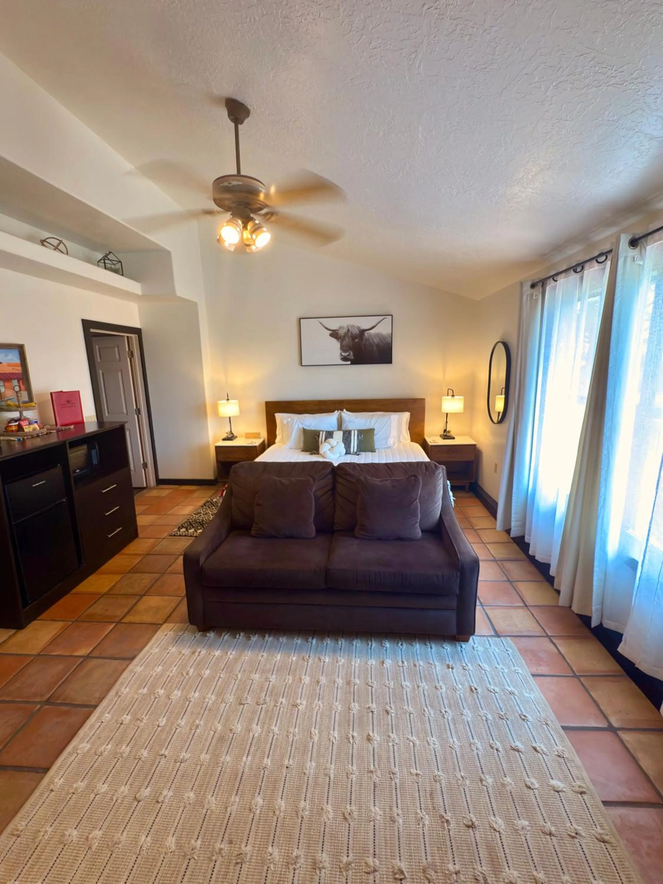 Bed in Adobe Rose Boutique Inn