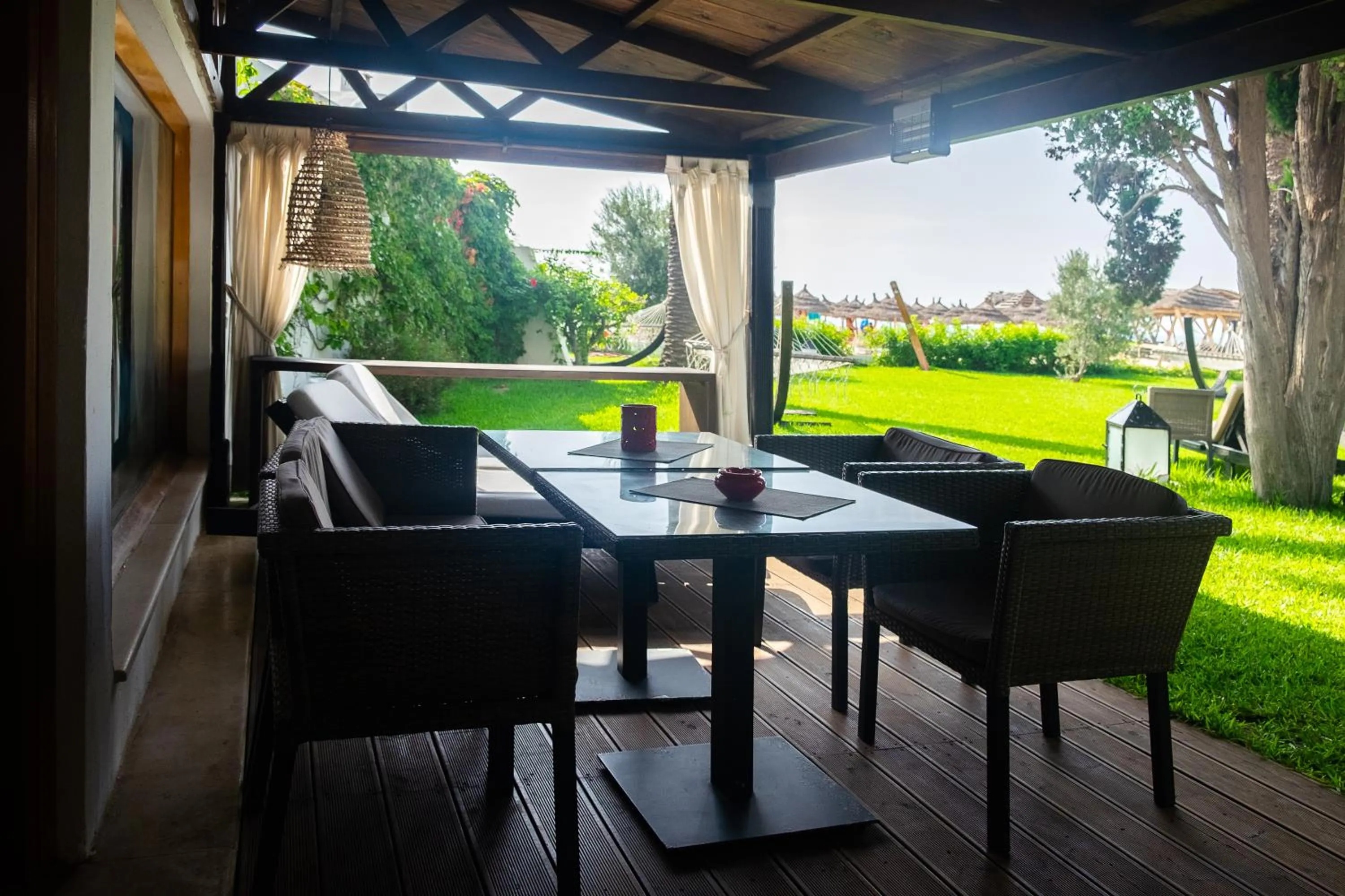 Patio in The Orangers Beach Resort and Bungalows All Inclusive