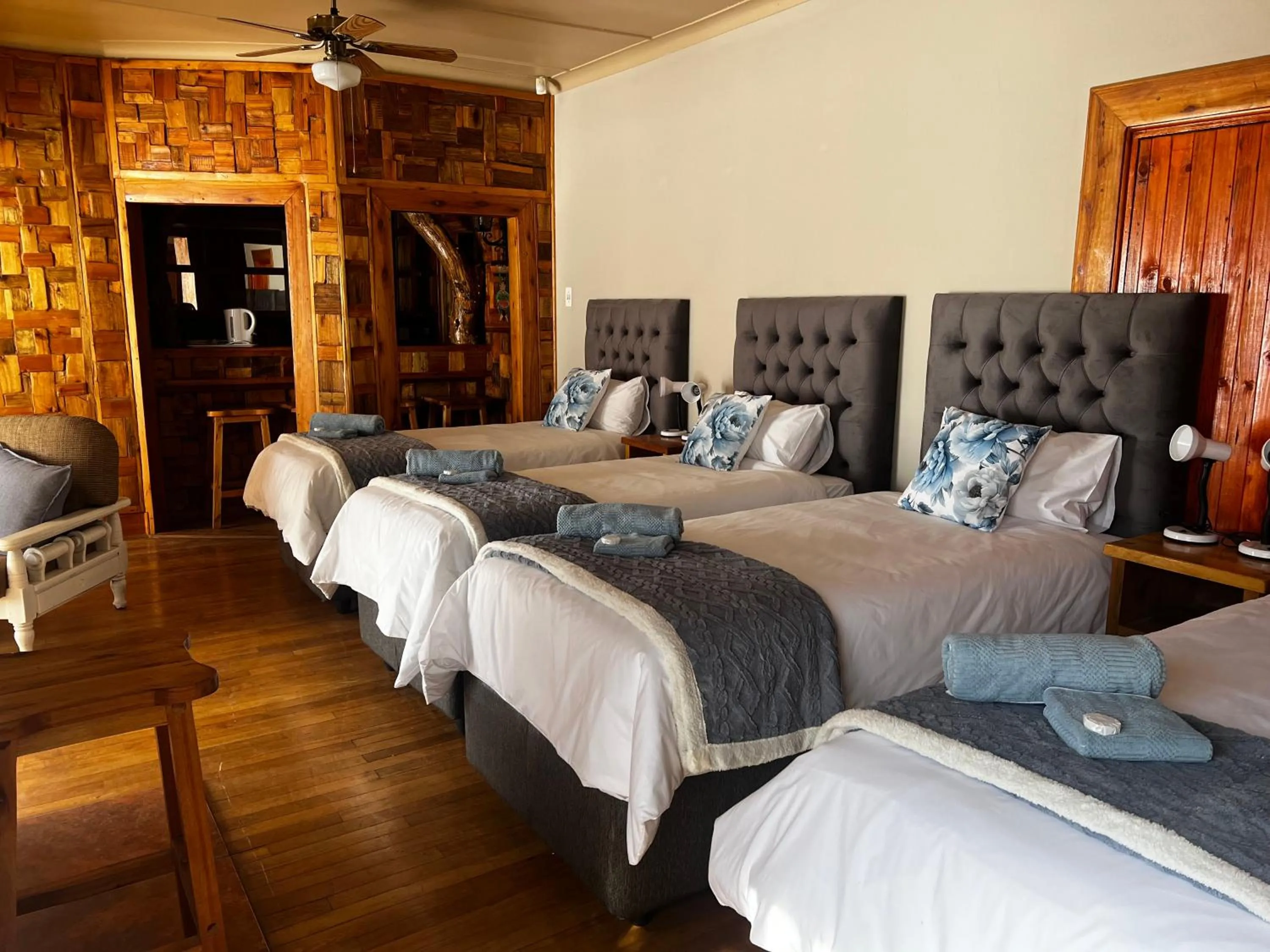 Bed in Nkwasi Lodge