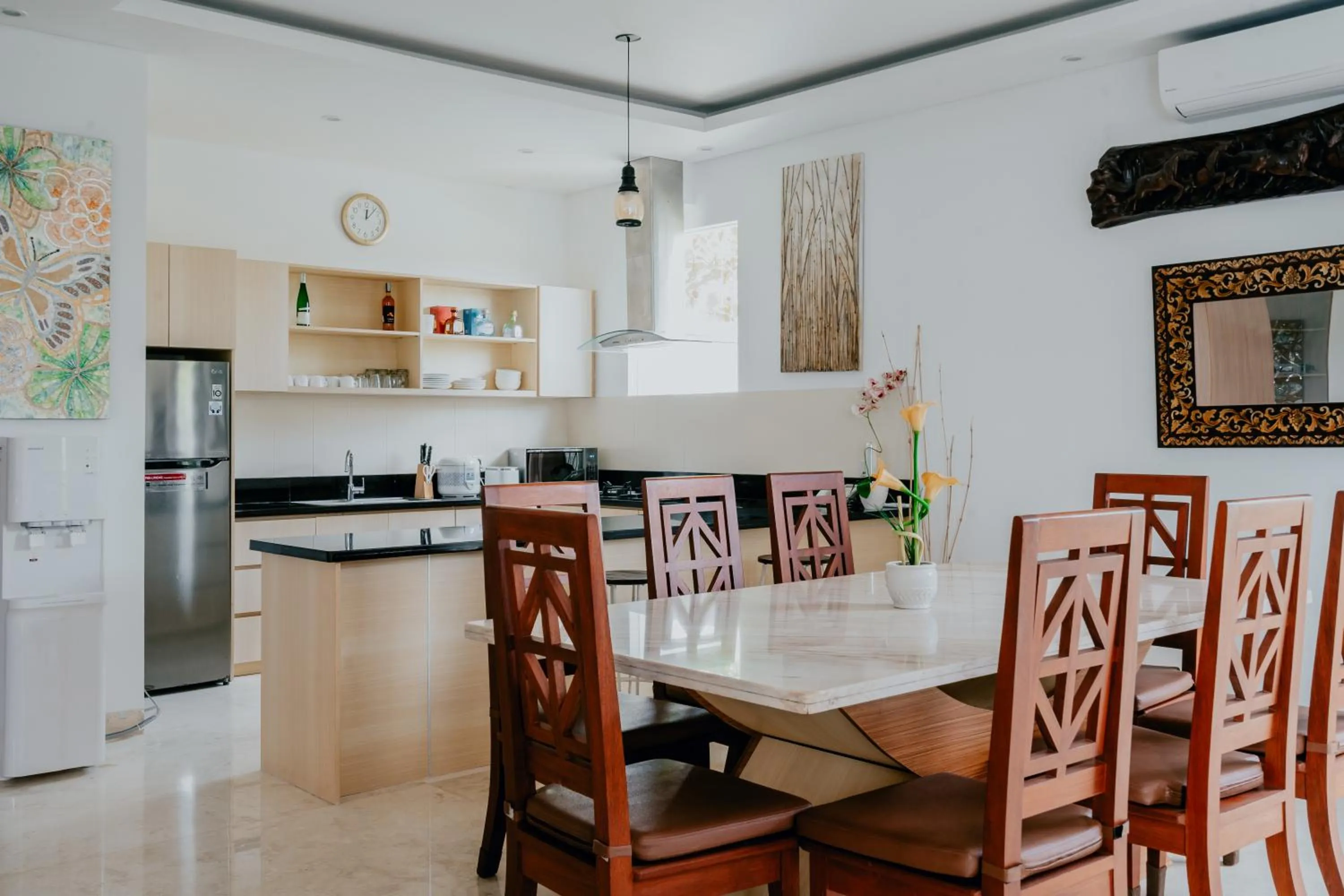Kitchen or kitchenette in Bali Residence Villa