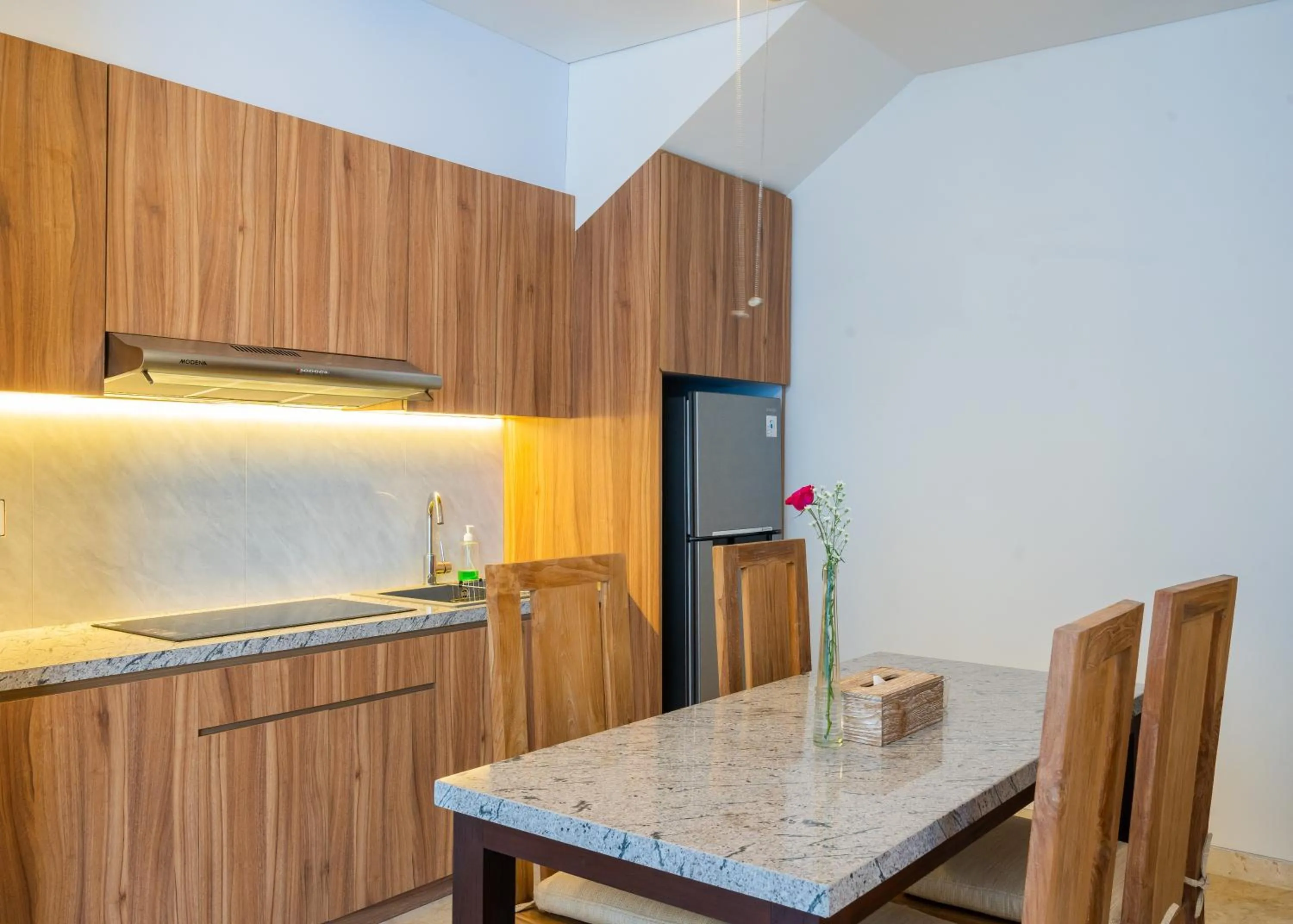 Kitchen or kitchenette in Bali Residence Villa