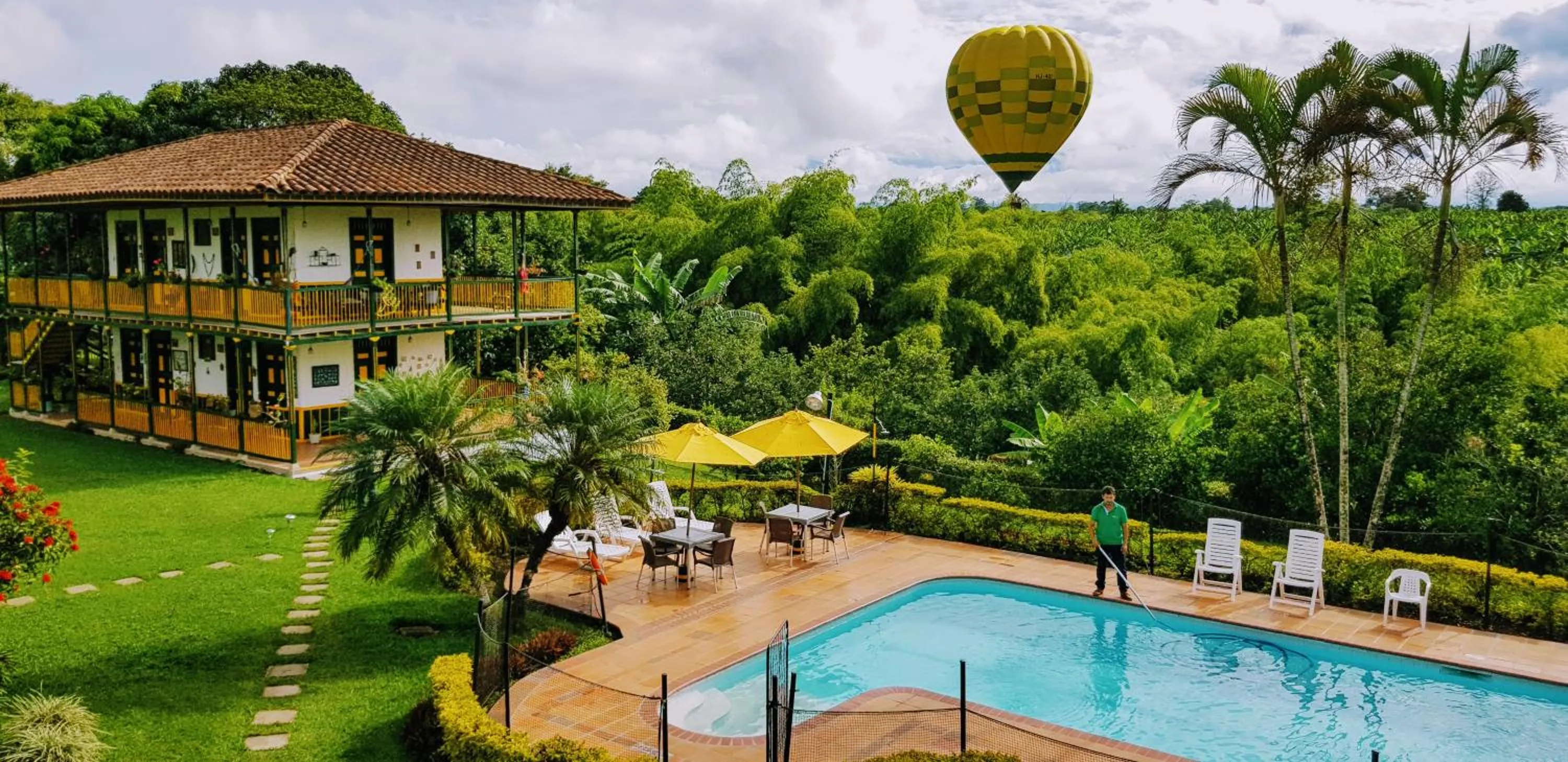 Garden view in Finca Hotel el Palmar