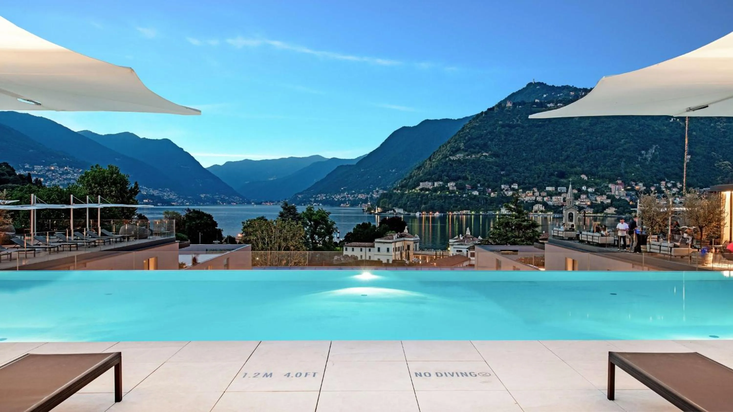 Pool view in Hilton Lake Como