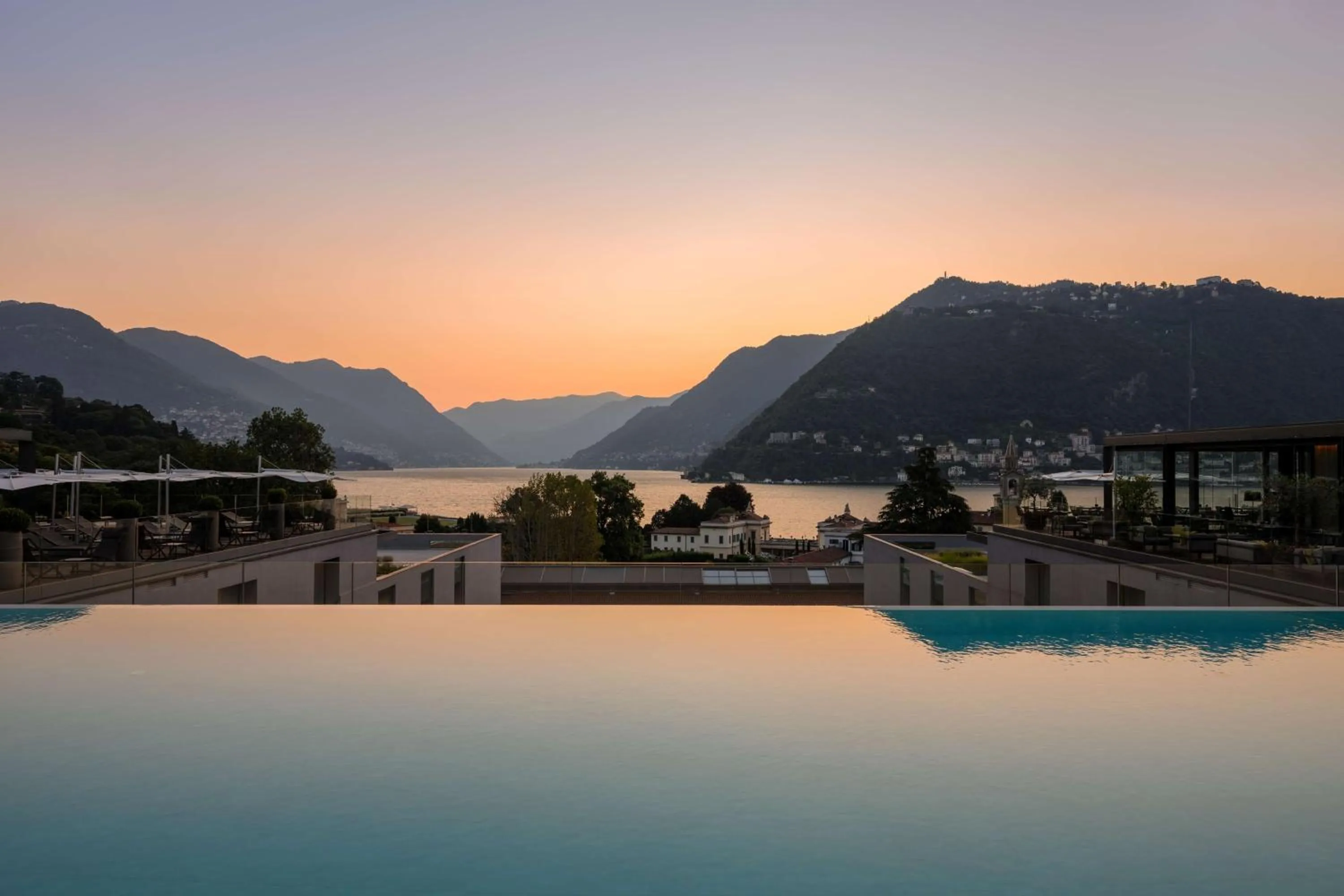 Pool view in Hilton Lake Como