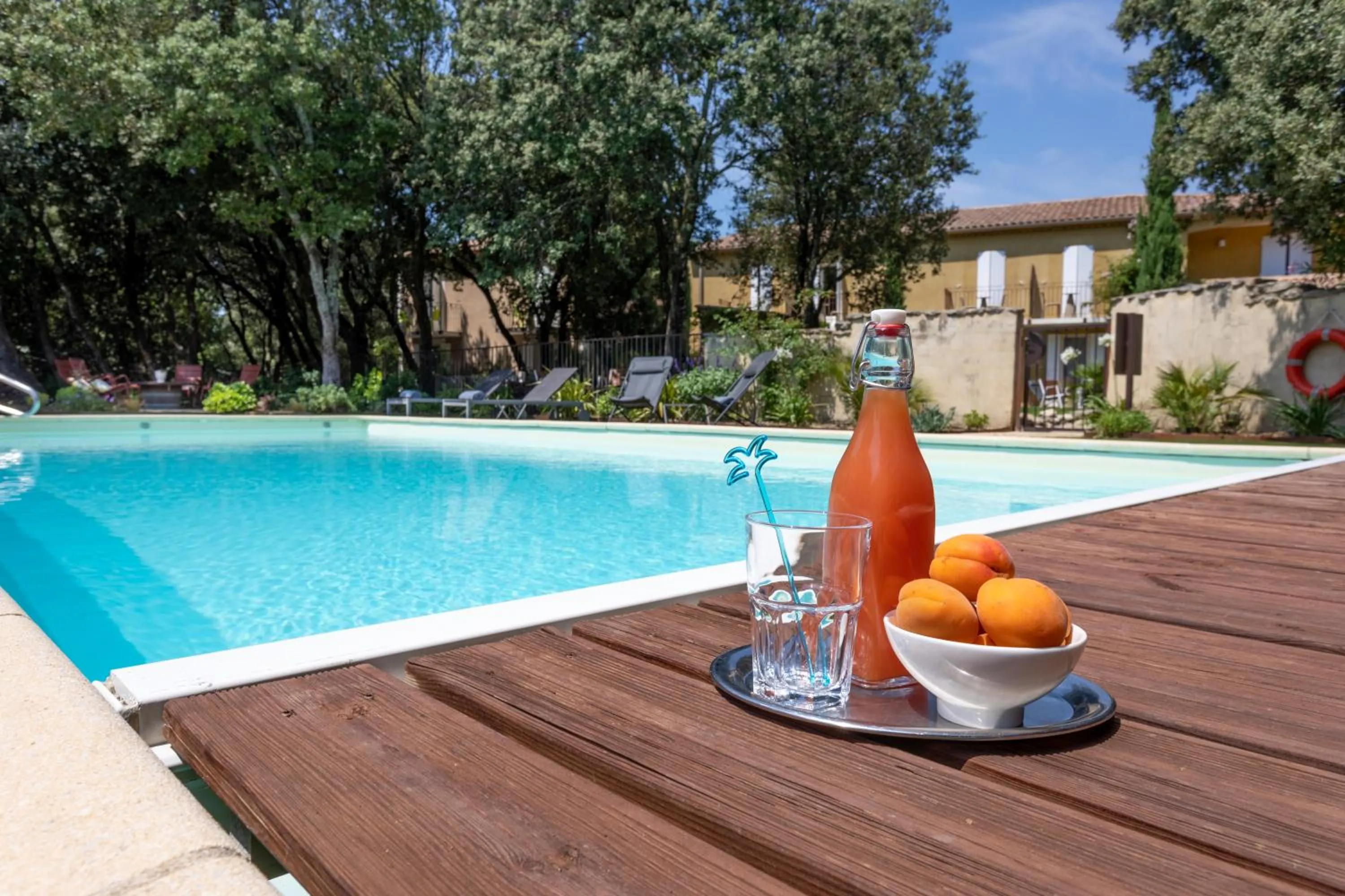Swimming pool in Logis Hôtel La Bastide De Grignan & Restaurant "La Chênaie"