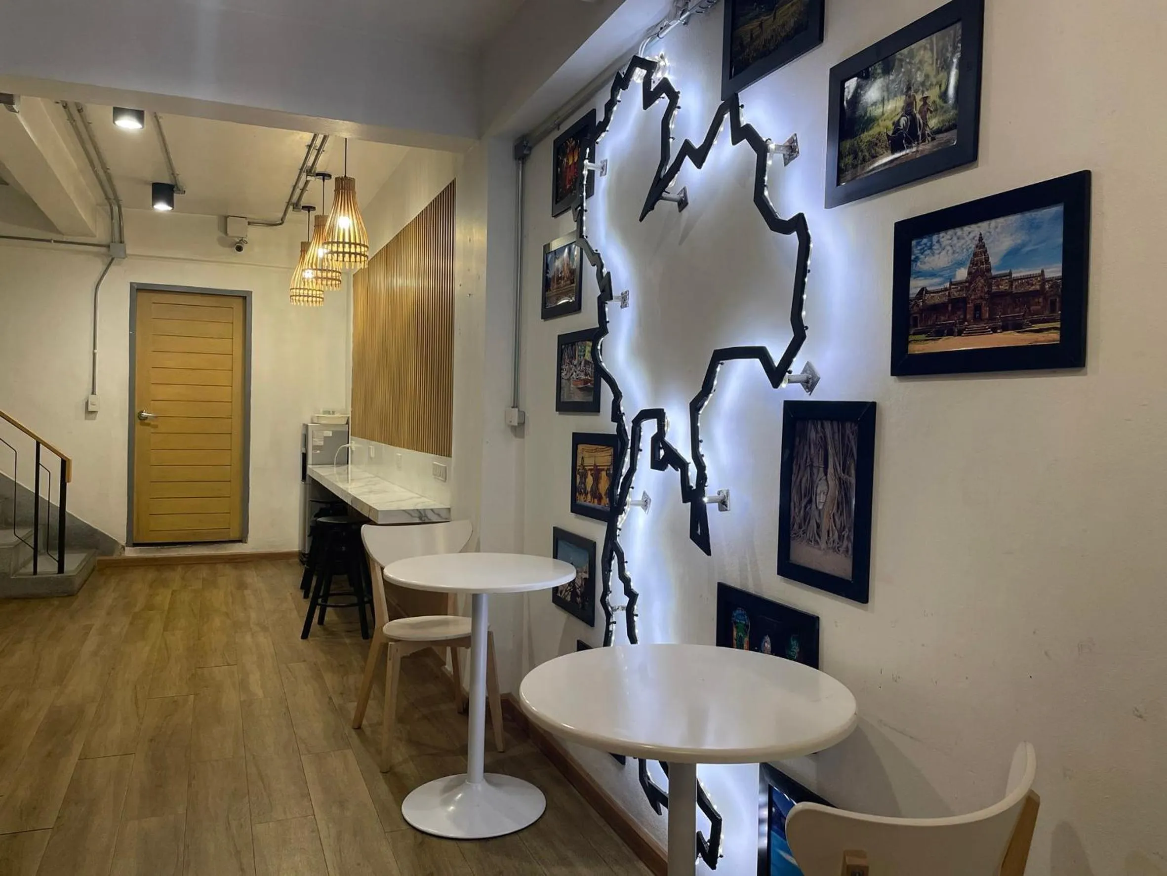 Seating area in ORA Hostel Bangkok