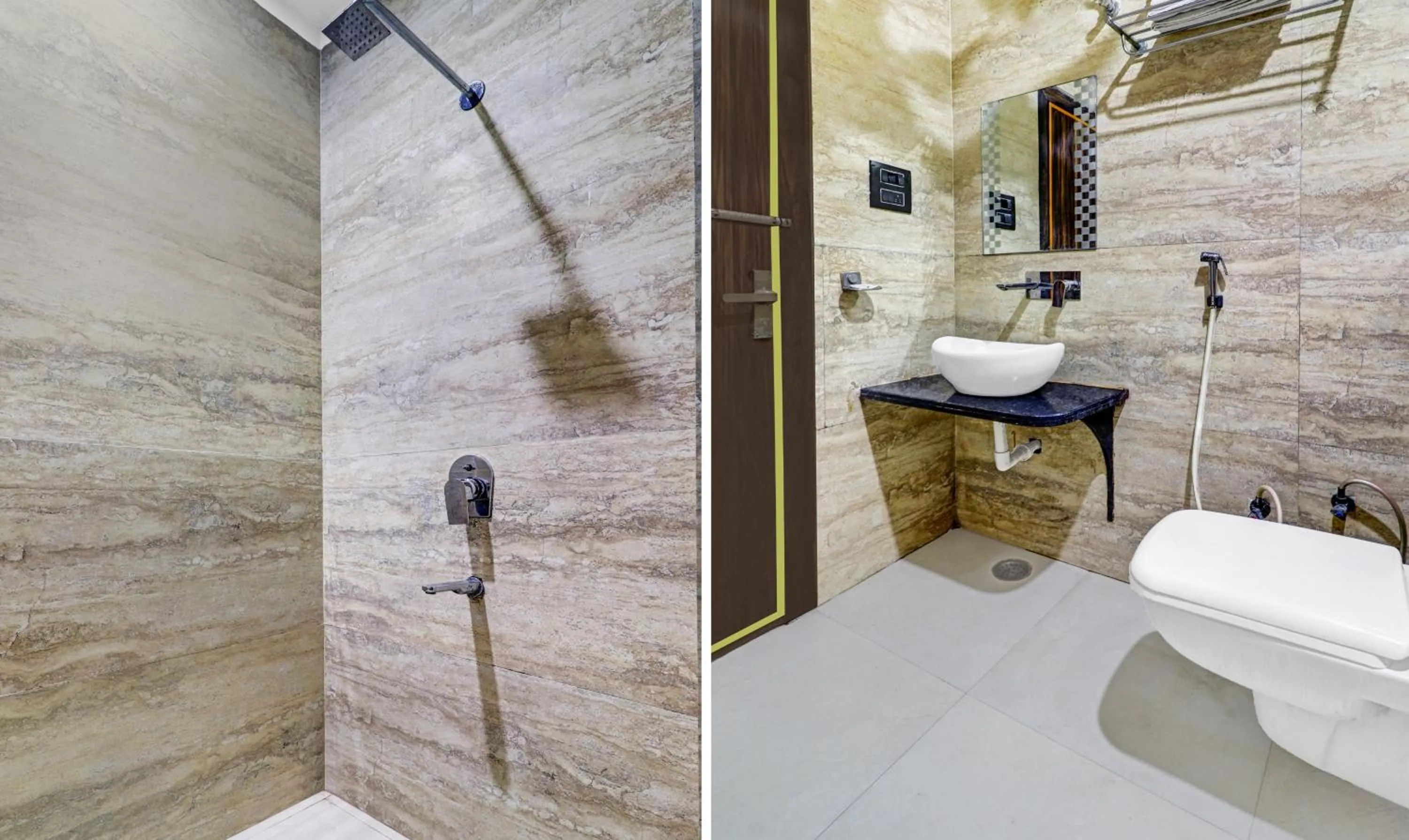 Bathroom in Itsy Hotels Anjali Mahal, 500 Mtrs From Mathura Railway Station