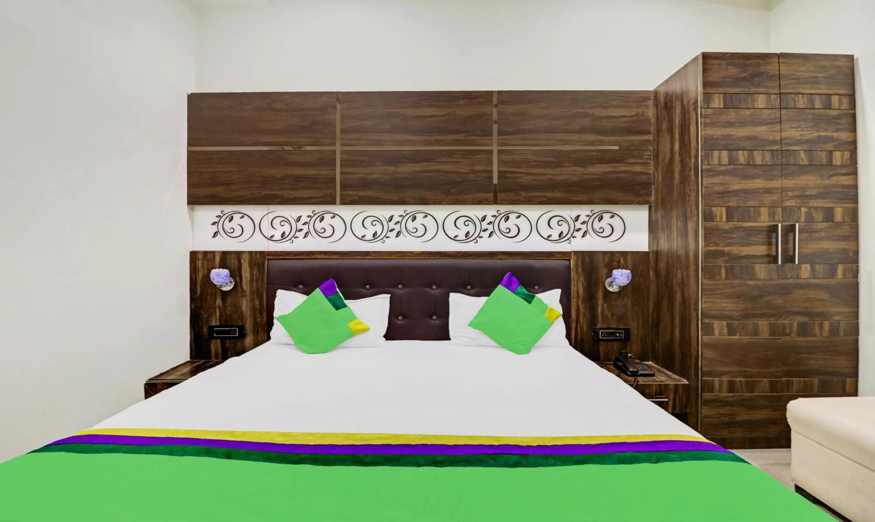 Bedroom, Bed in Itsy Hotels Anjali Mahal, 500 Mtrs From Mathura Railway Station