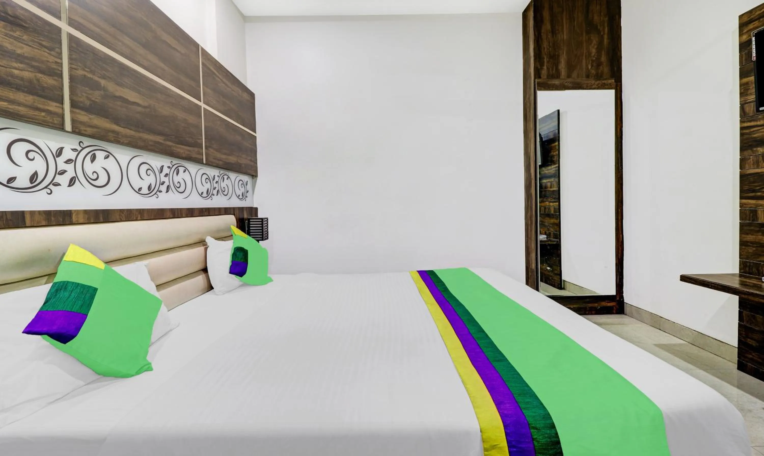 Bedroom, Bed in Itsy Hotels Anjali Mahal, 500 Mtrs From Mathura Railway Station