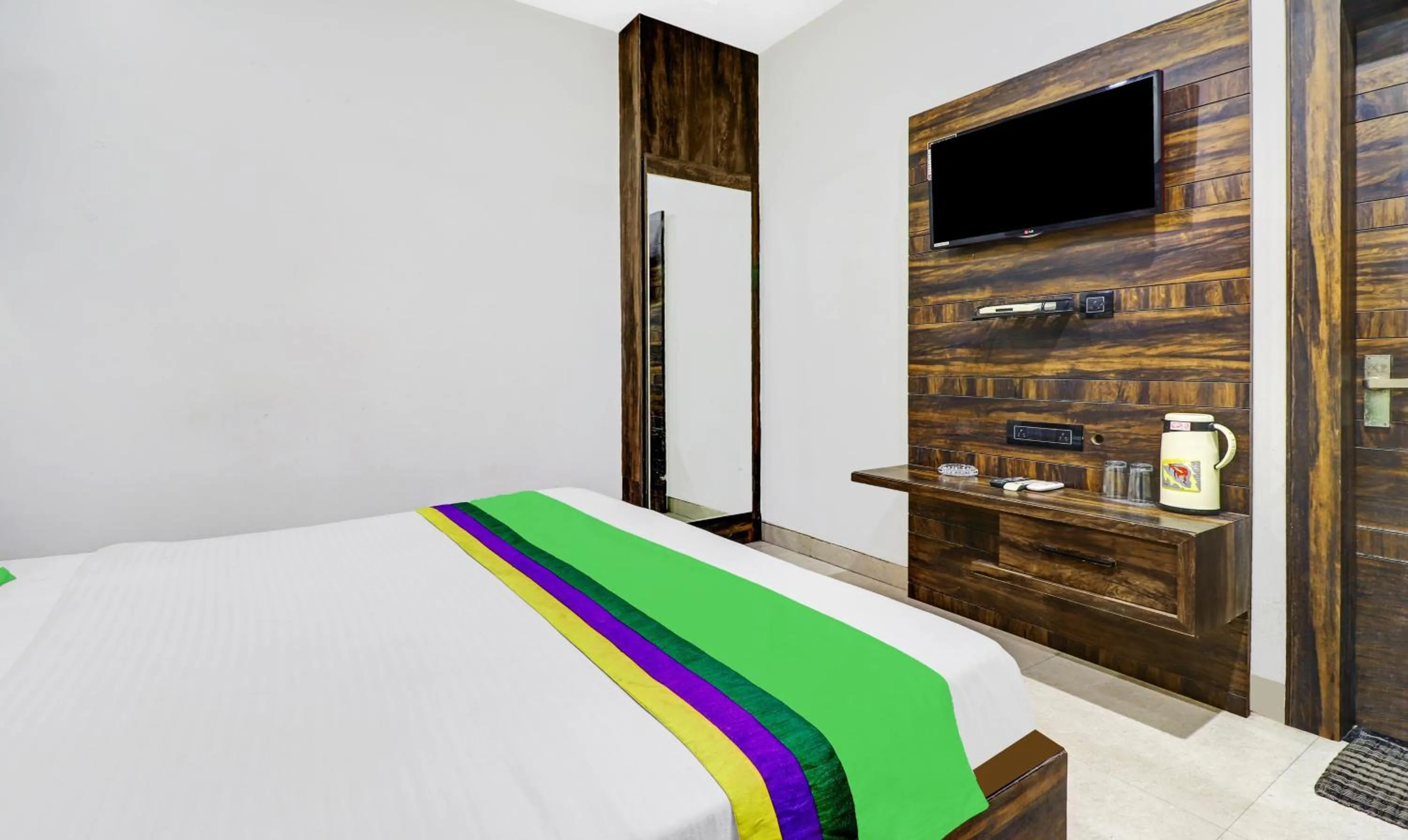 Bedroom, Bed in Itsy Hotels Anjali Mahal, 500 Mtrs From Mathura Railway Station