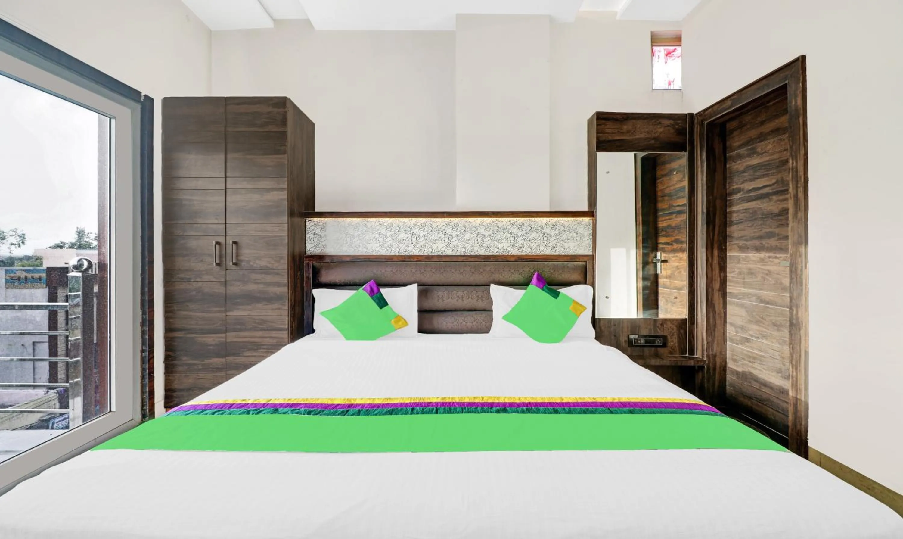 Bedroom, Bed in Itsy Hotels Anjali Mahal, 500 Mtrs From Mathura Railway Station