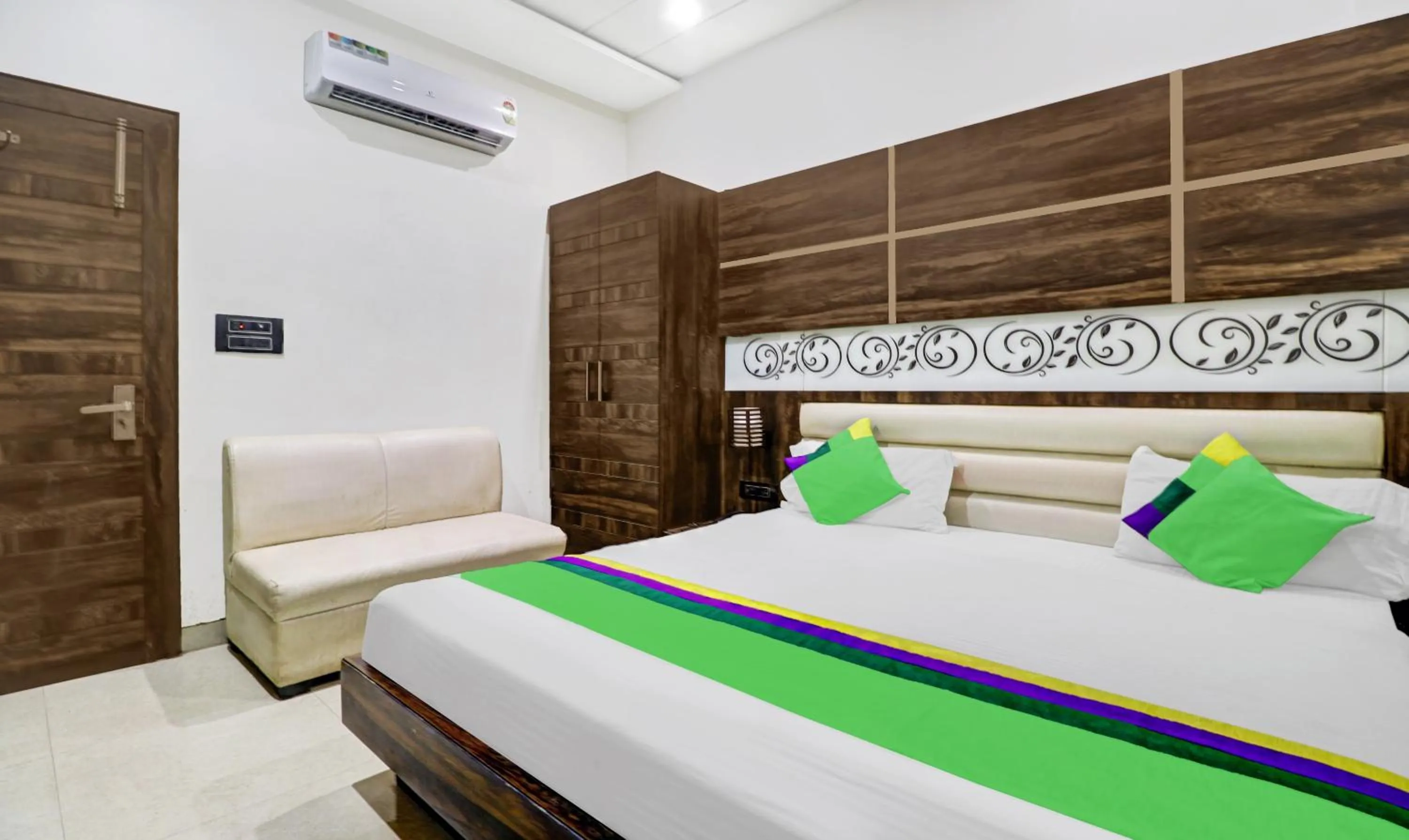 Bedroom, Bed in Itsy Hotels Anjali Mahal, 500 Mtrs From Mathura Railway Station
