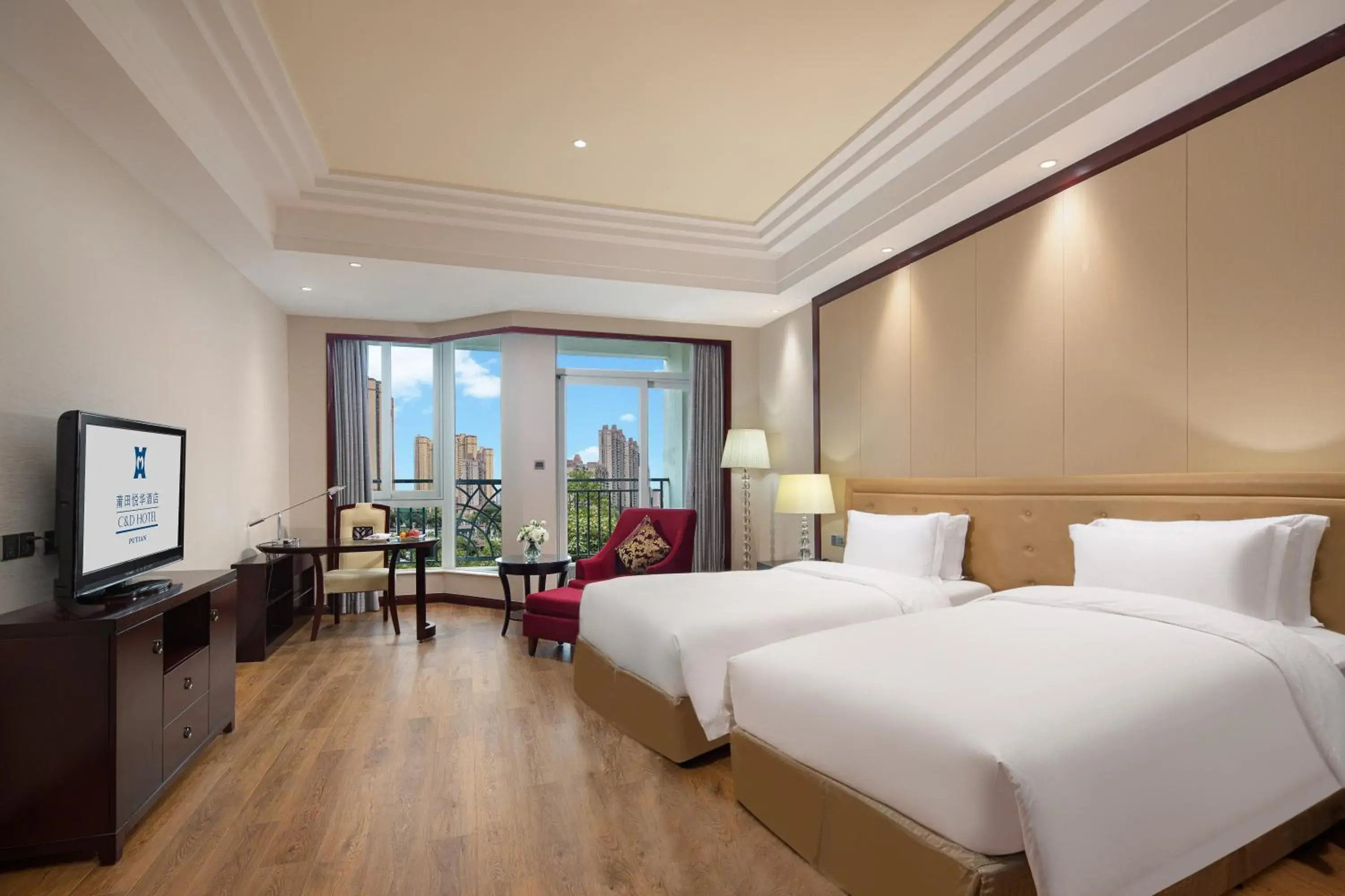 Twin Room with Mountain View in C&D Hotel,Putian Twin Room with Mountain View in C&D Hotel,Putian