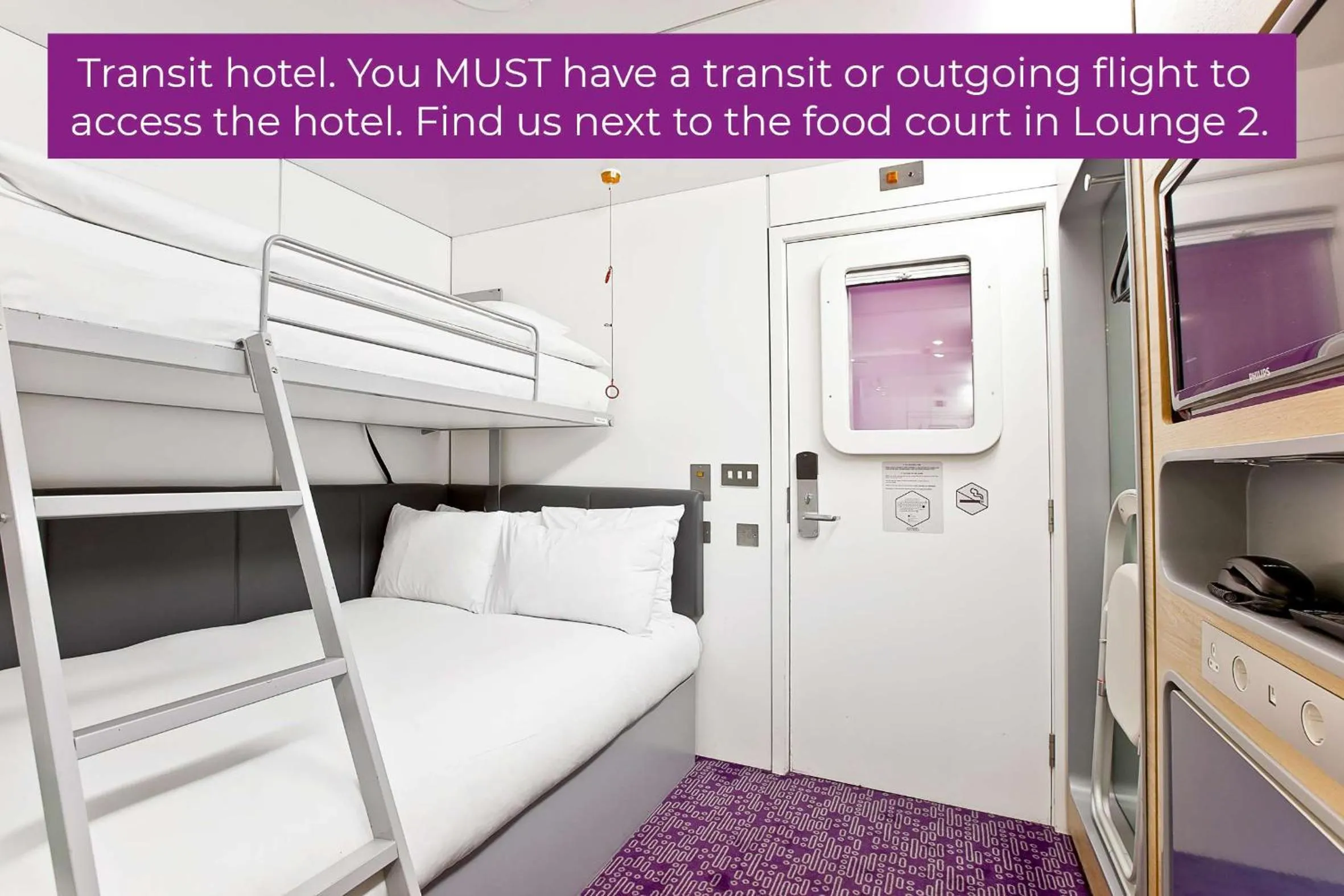 Photo of the whole room, Bed in YOTELAIR Amsterdam Schiphol Transit Hotel