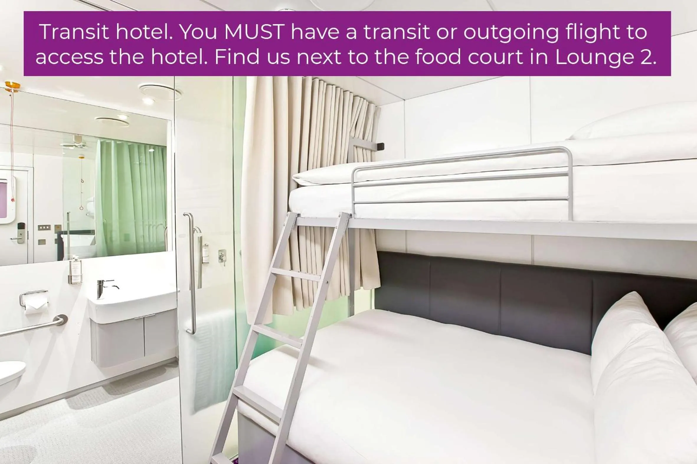 Photo of the whole room, Bed in YOTELAIR Amsterdam Schiphol Transit Hotel
