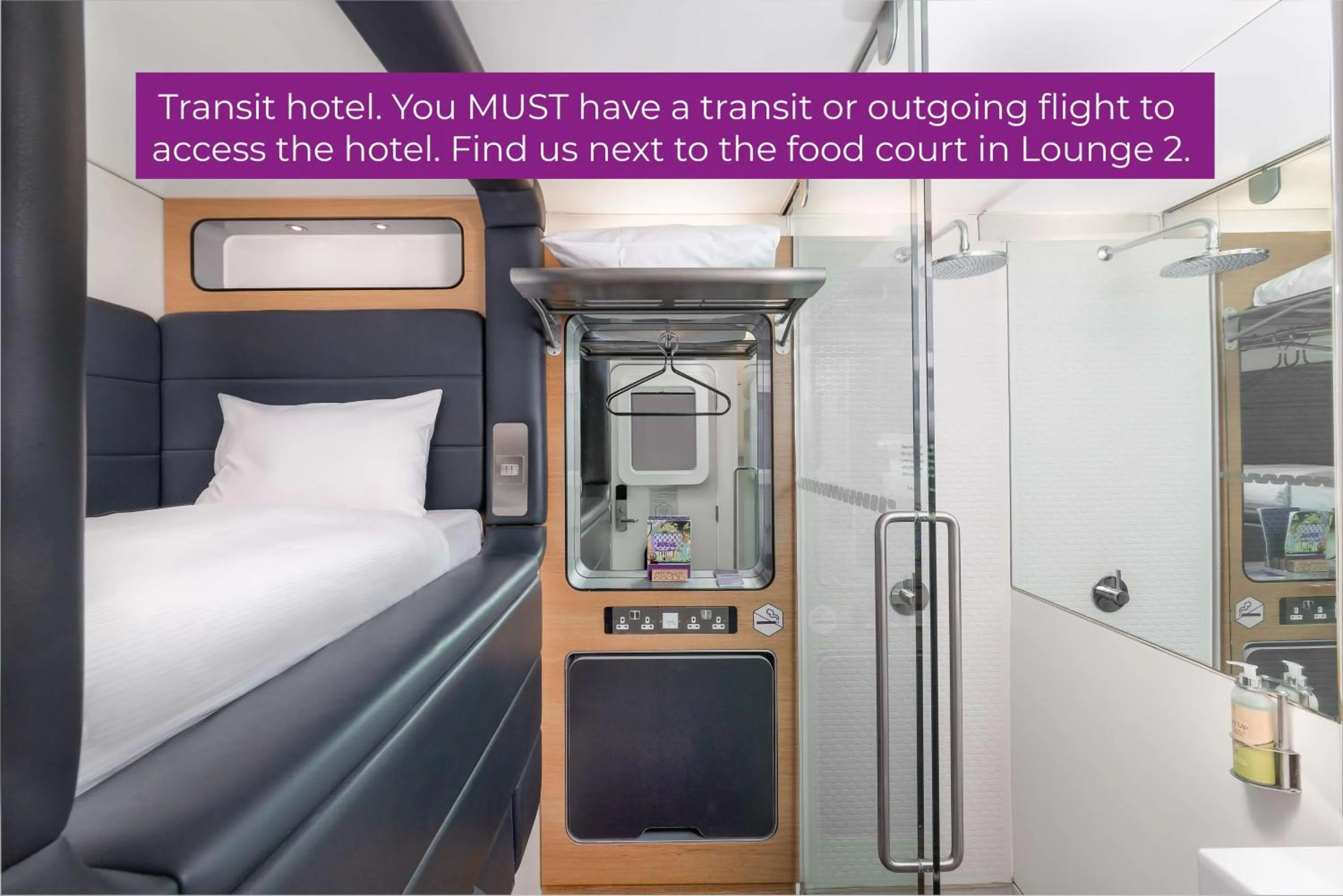 Photo of the whole room in YOTELAIR Amsterdam Schiphol Transit Hotel