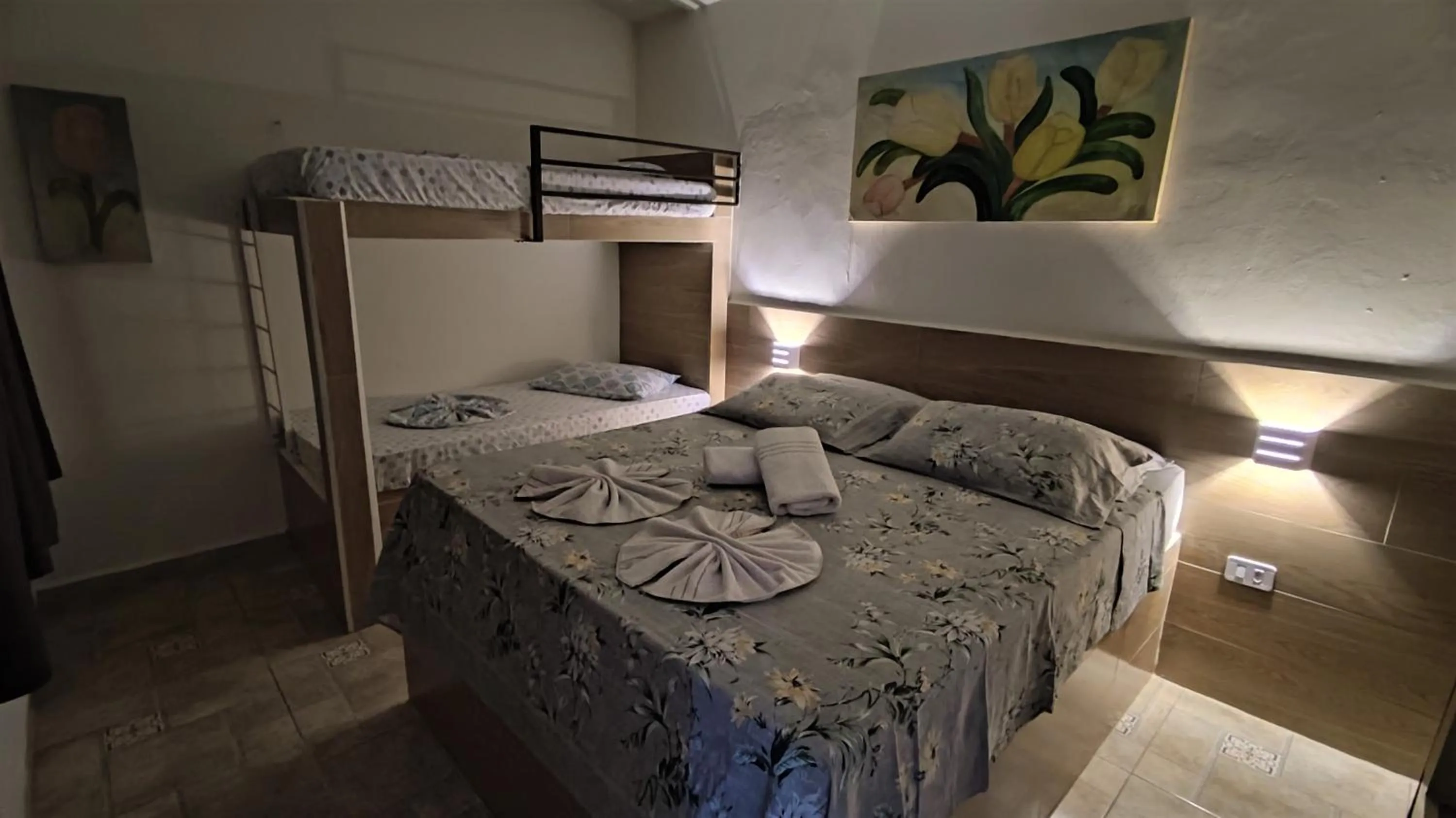 Bed in Chalés Vila da Serra