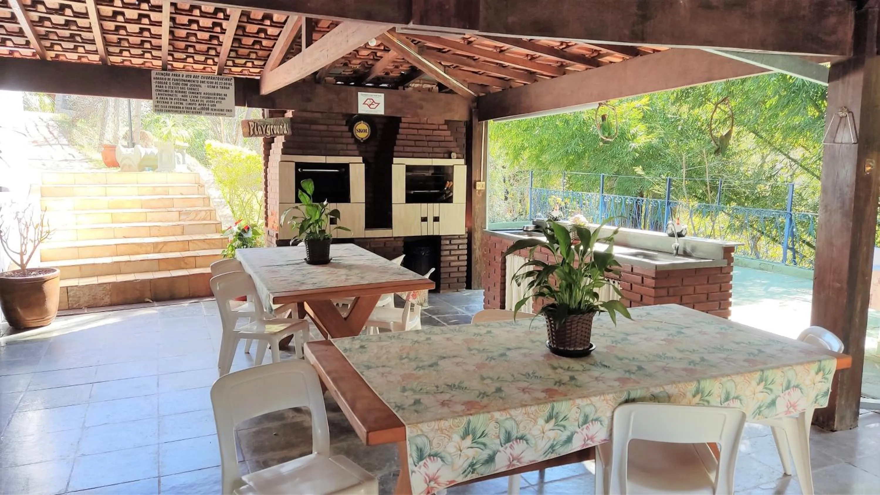 BBQ facilities in Chalés Vila da Serra