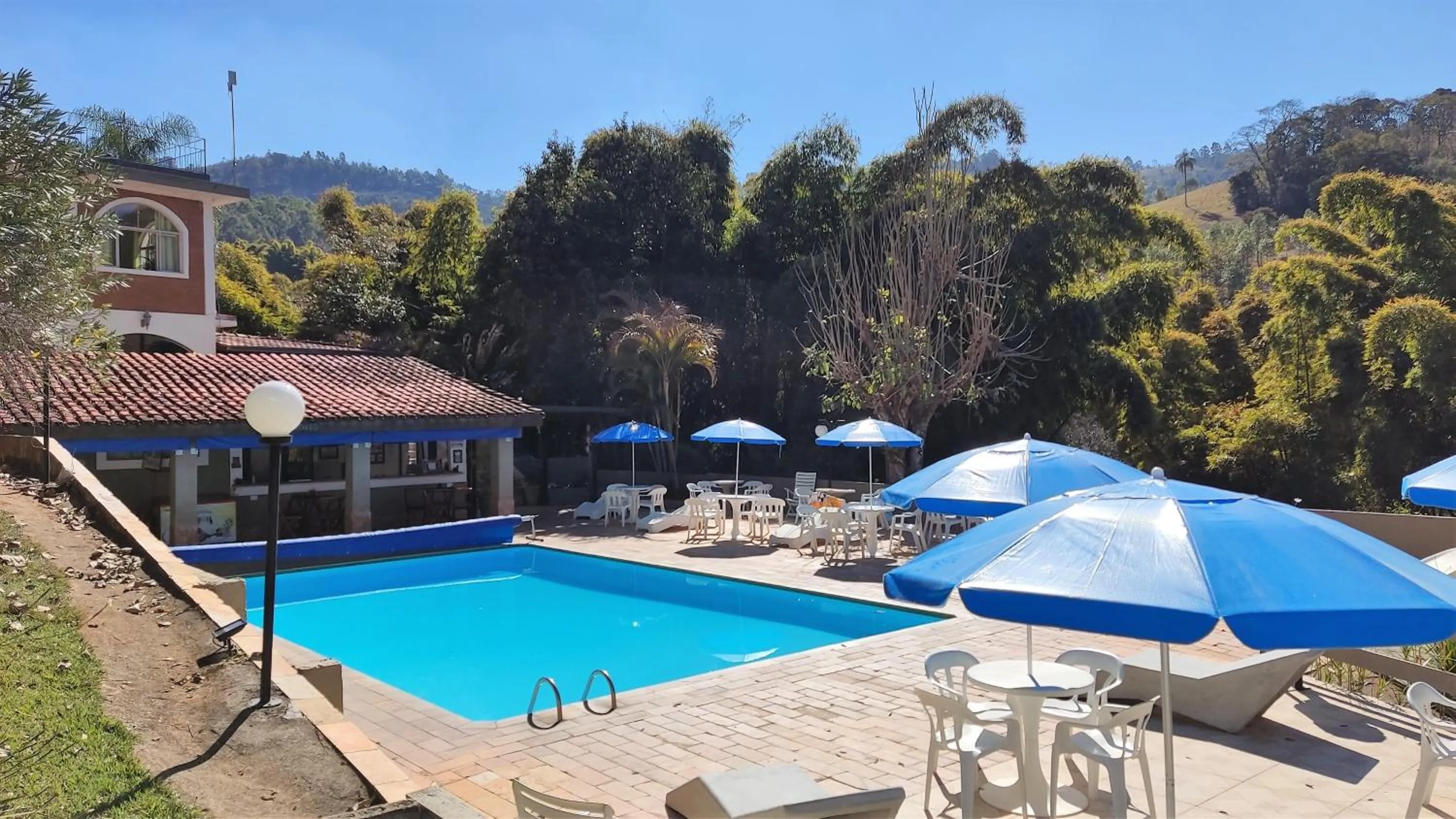 Pool view in Chalés Vila da Serra
