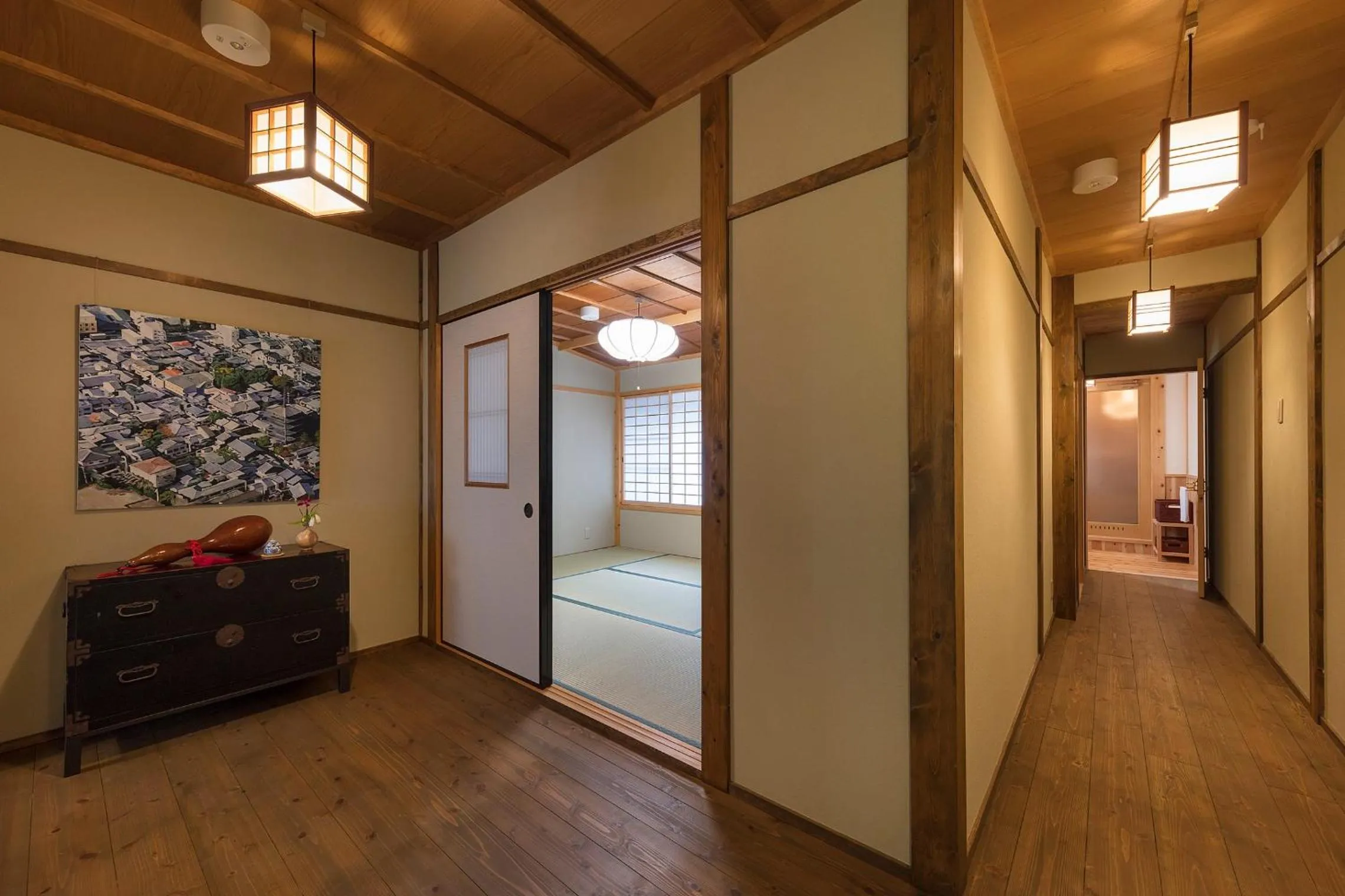 Area and facilities, Bed in Garaku an Machiya House
