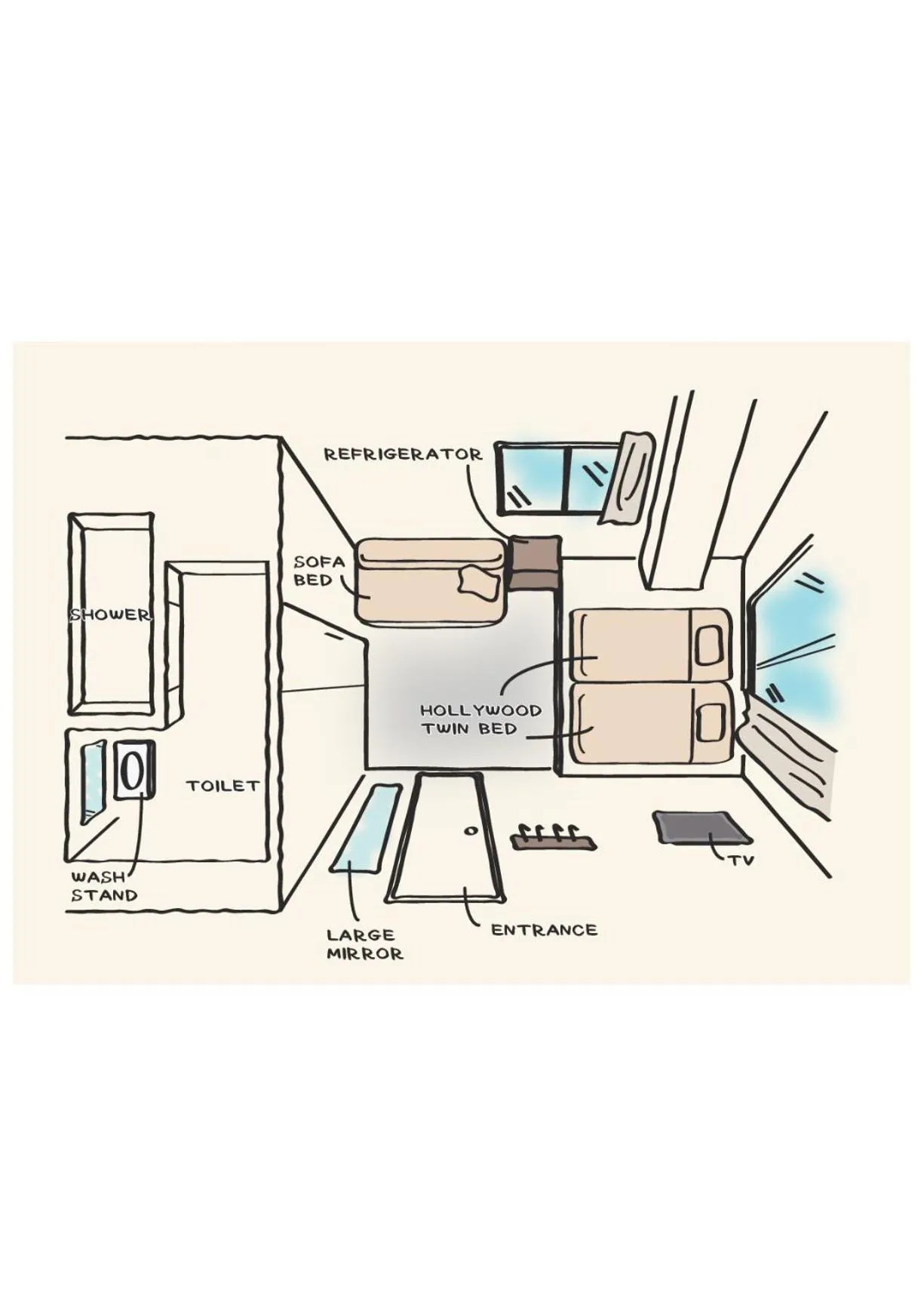 Photo of the whole room in Grids Sapporo Hotel&Hostel