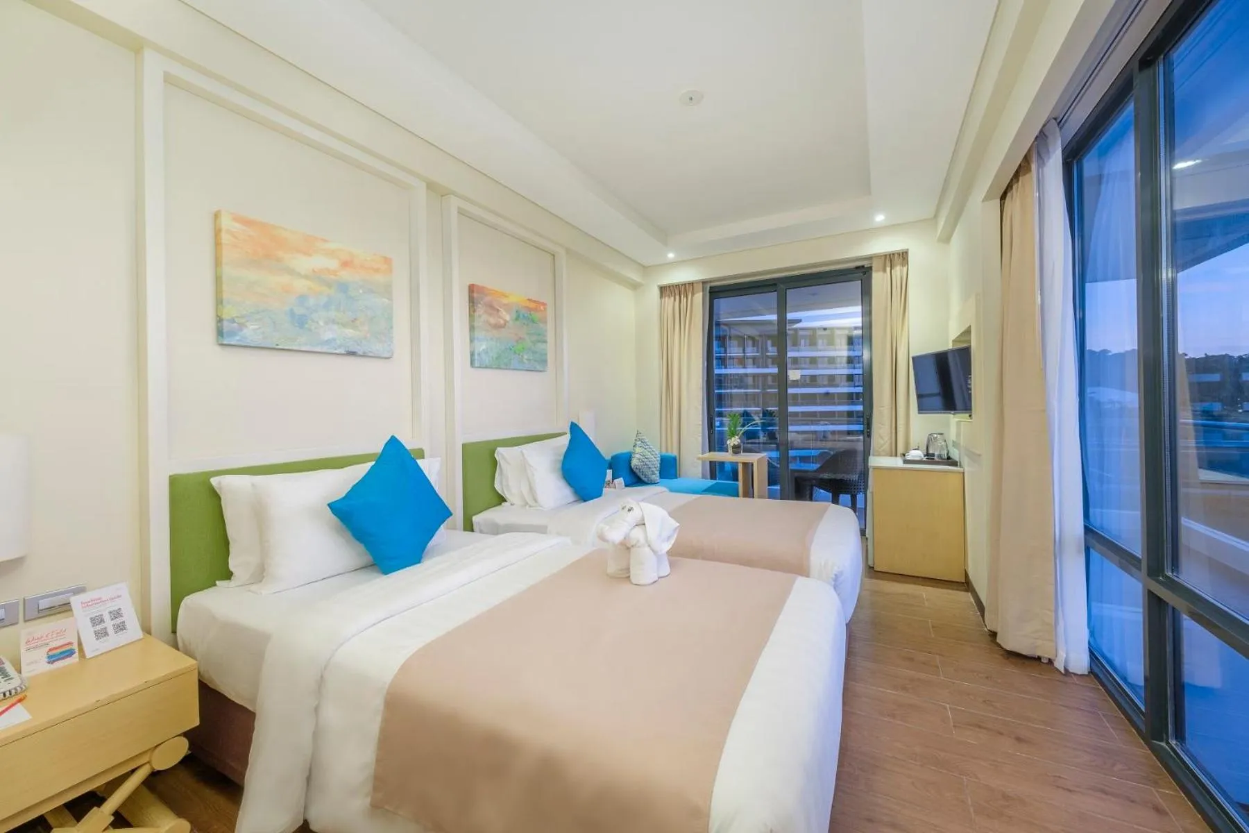 Bed in Savoy Hotel Boracay near Newcoast Beach