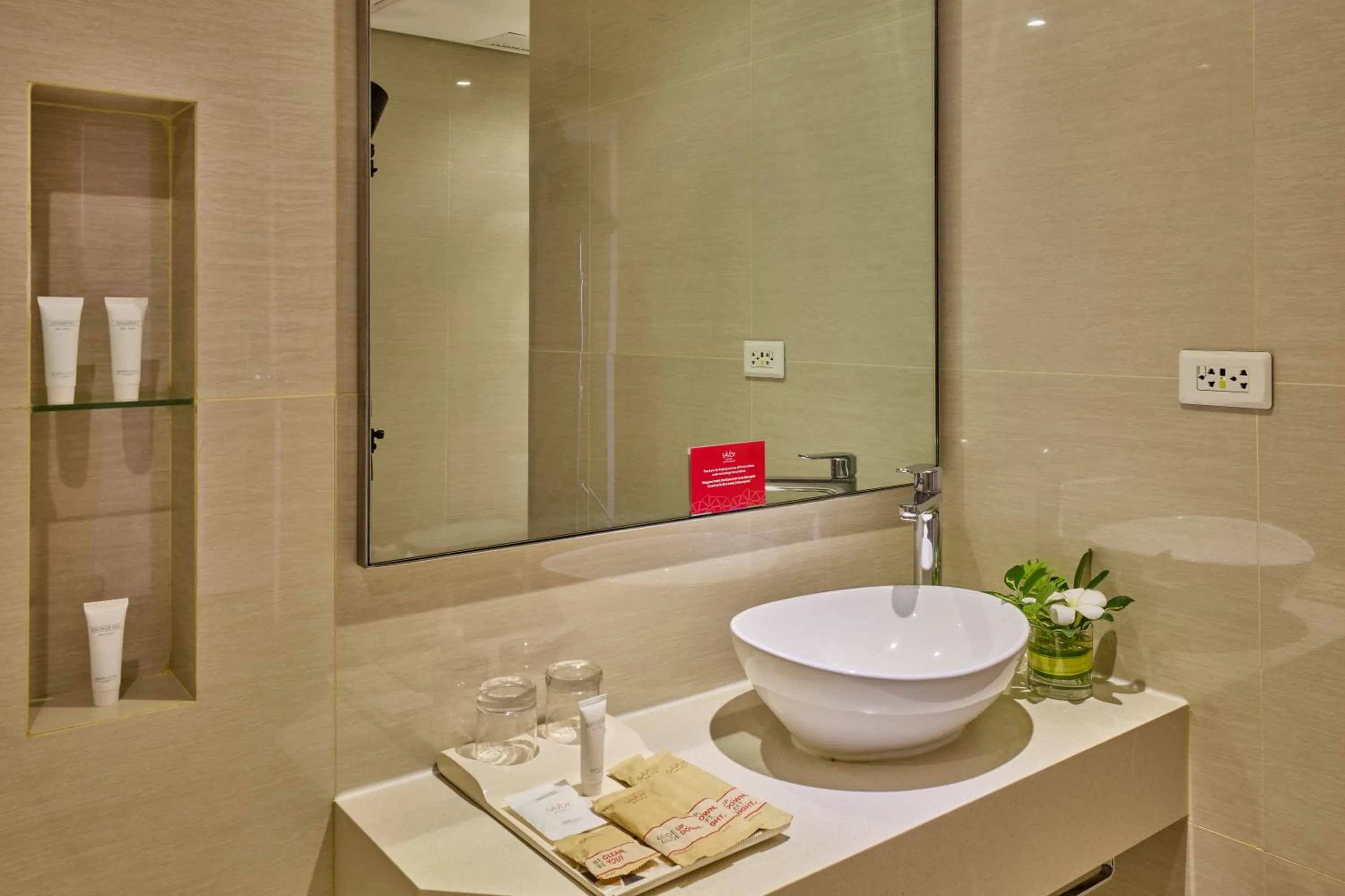 Bathroom in Savoy Hotel Boracay near Newcoast Beach