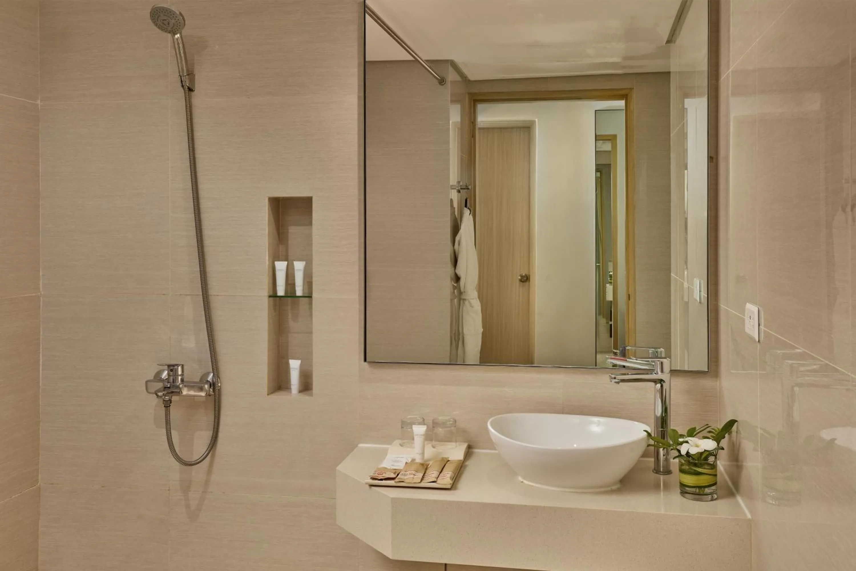 Bathroom in Savoy Hotel Boracay near Newcoast Beach