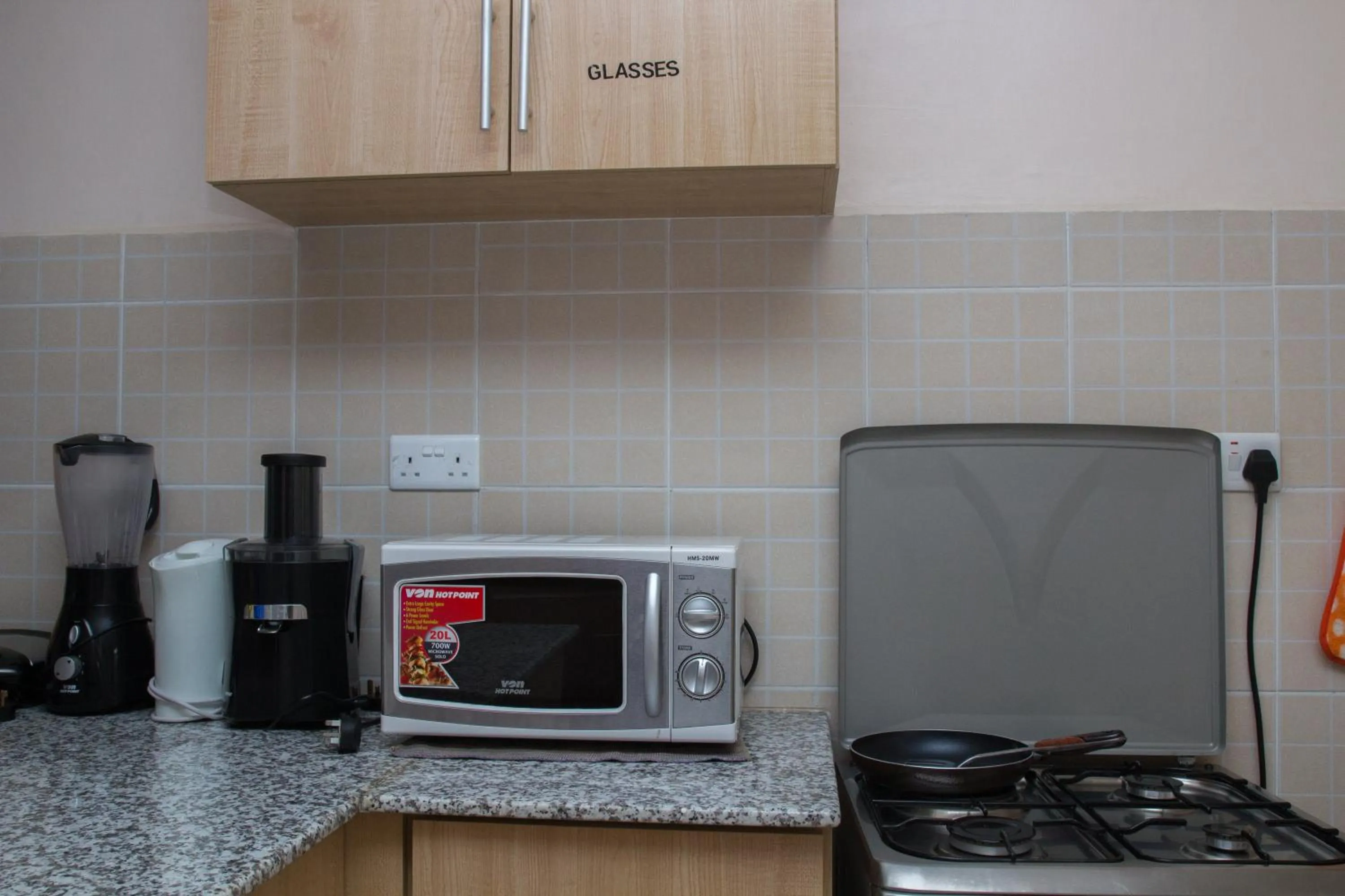 Communal kitchen in Nairobi Airport Apartments